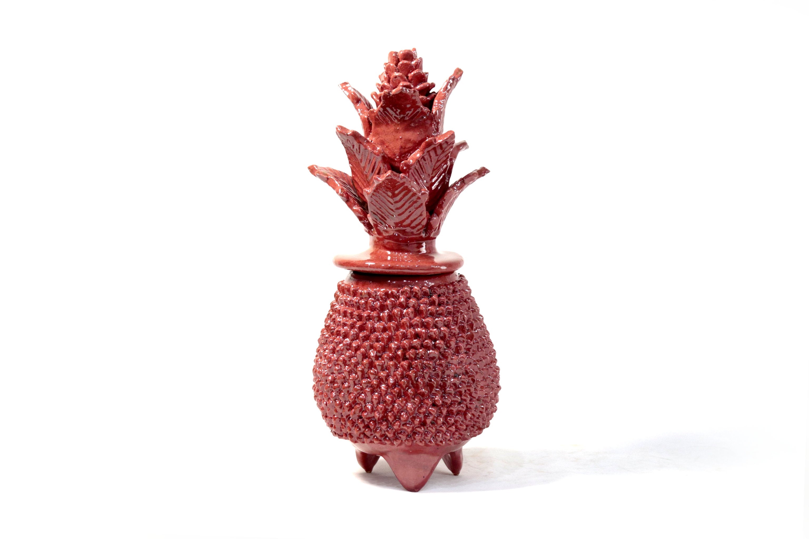 Michoacán Clay Pineapple - Spikes red - 11 in. Juan Gtz
