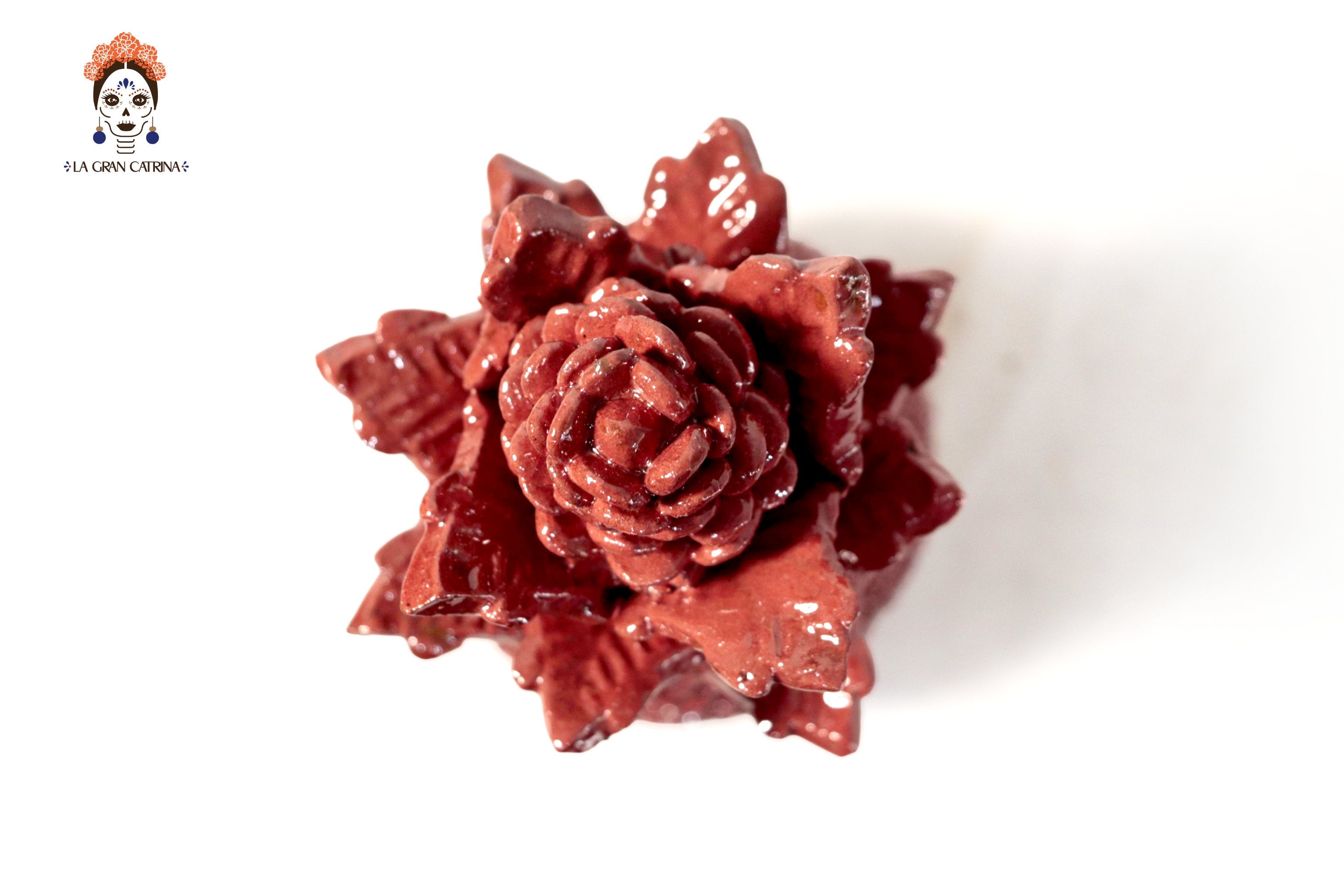 Michoacán Clay Pineapple - Spikes red - 11 in. Juan Gtz