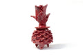 Red Pineapple with Petals Glazed Clay - 7.7 in. - Made to Order Juan Gtz