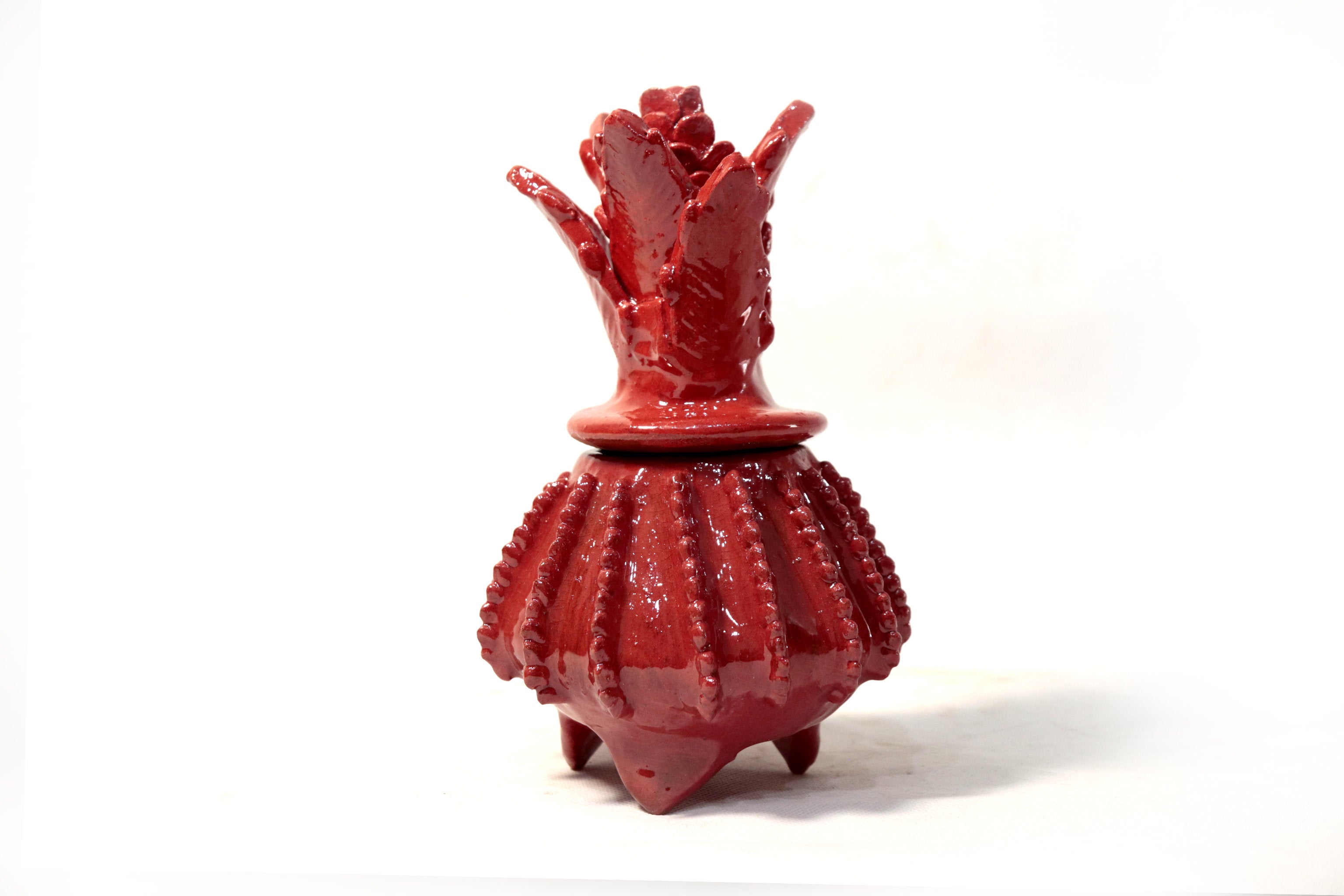 Red Barrel Cactus Pineapple Glazed Clay - 7.7 in. Juan Gtz