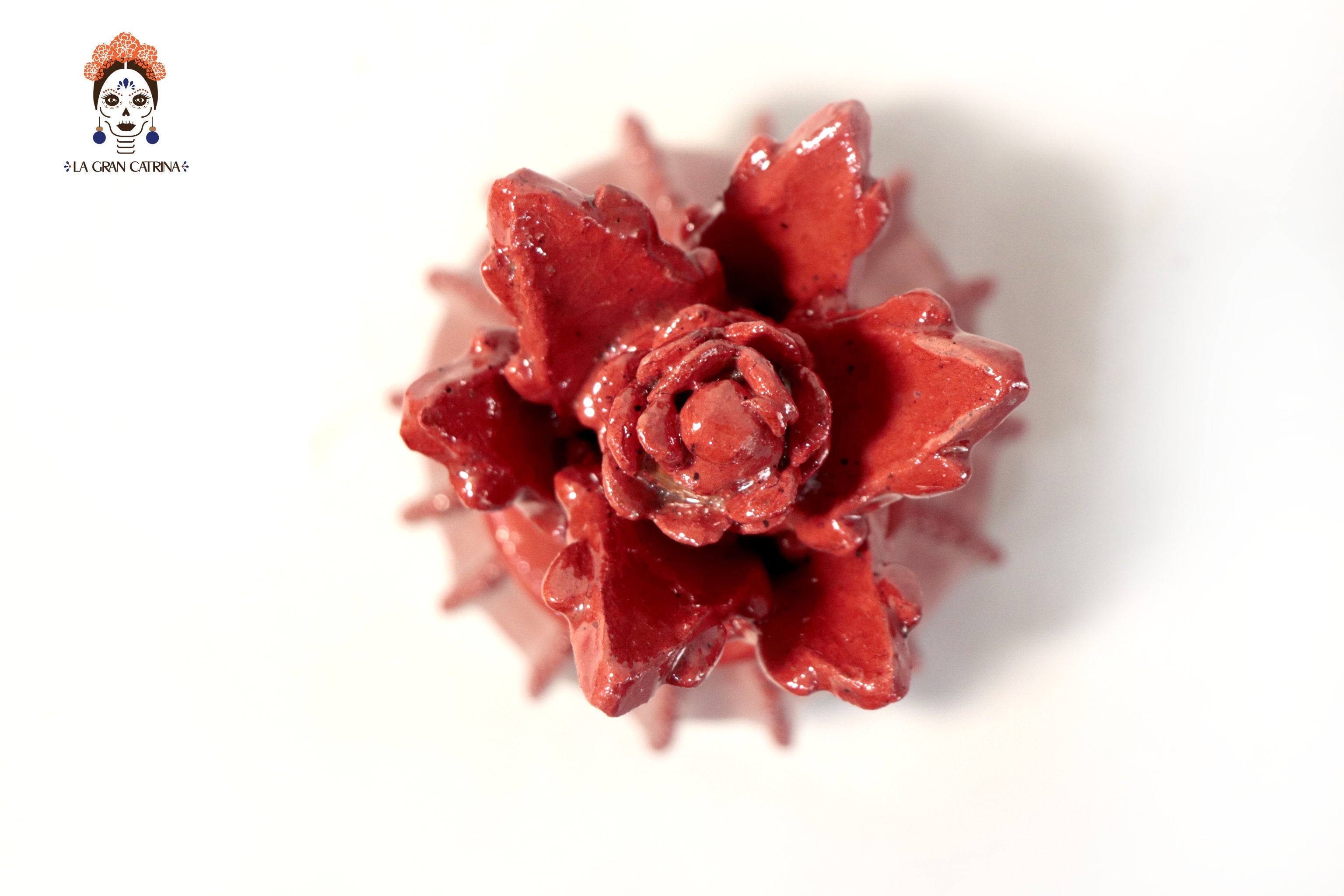 Red Barrel Cactus Pineapple Glazed Clay - 7.7 in. Juan Gtz