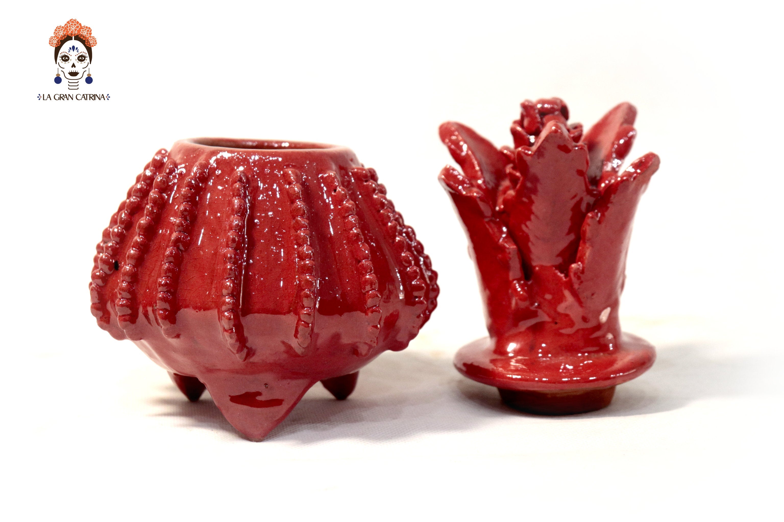Red Barrel Cactus Pineapple Glazed Clay - 7.7 in. Juan Gtz