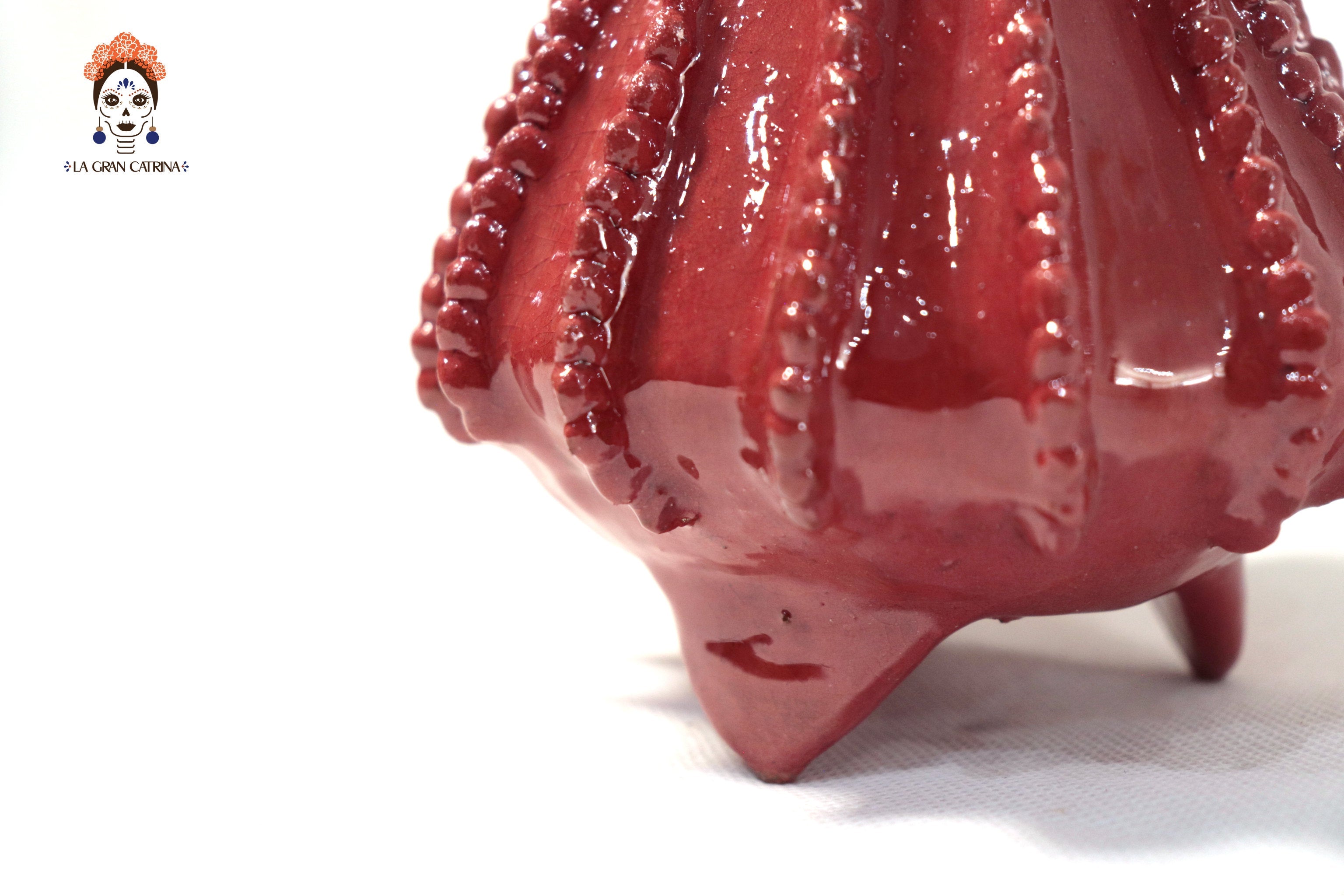 Red Barrel Cactus Pineapple Glazed Clay - 7.7 in. Juan Gtz