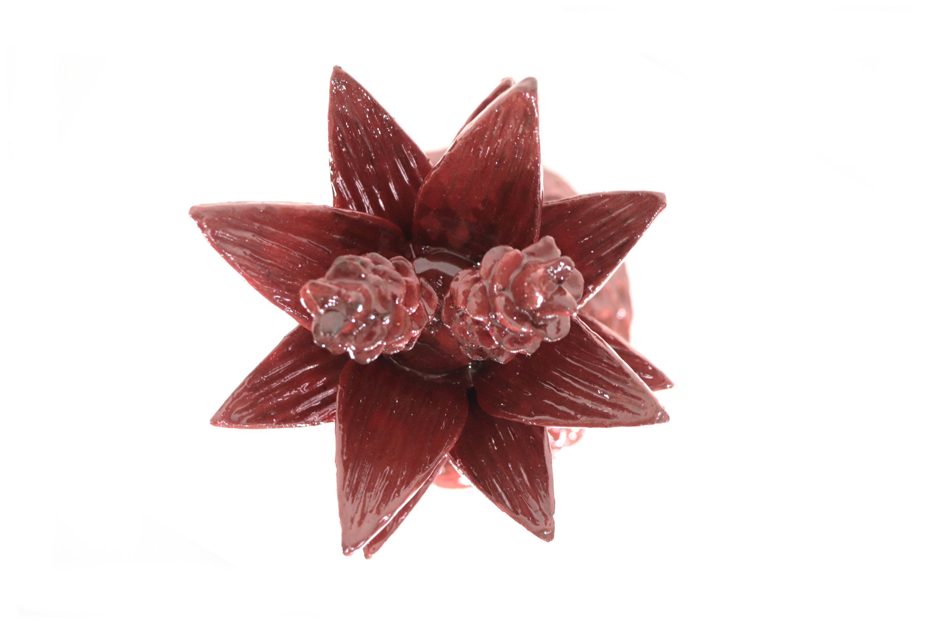 Michoacán Clay Pineapple - Papaya Roja - 22 in. Juan Gtz
