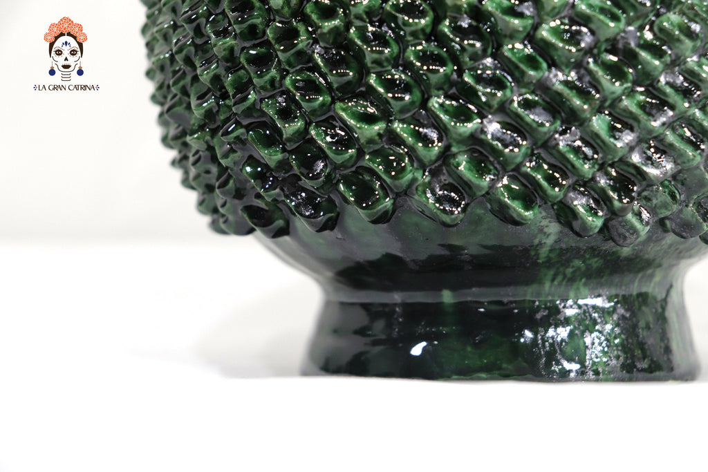 Green Pineapple with Spikes with Leaves Curved - 15 in. - Made to Order Juan Gtz