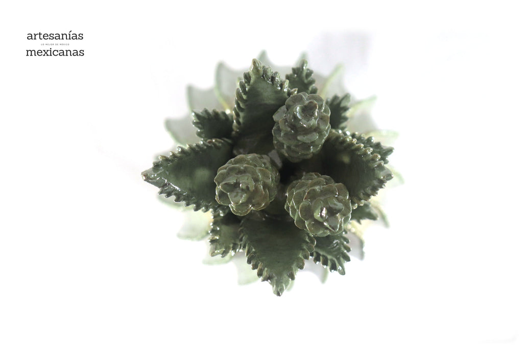 Michoacán Clay Pineapple - Barrel Cactus lemon yellow - 22 in. - Made to Order 5+ pcs. Juan Gtz