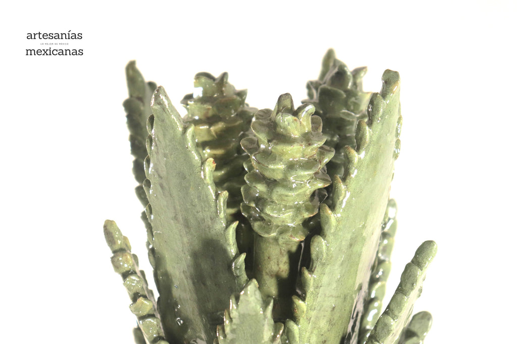 Michoacán Clay Pineapple - Barrel Cactus lemon yellow - 22 in. - Made to Order 5+ pcs. Juan Gtz