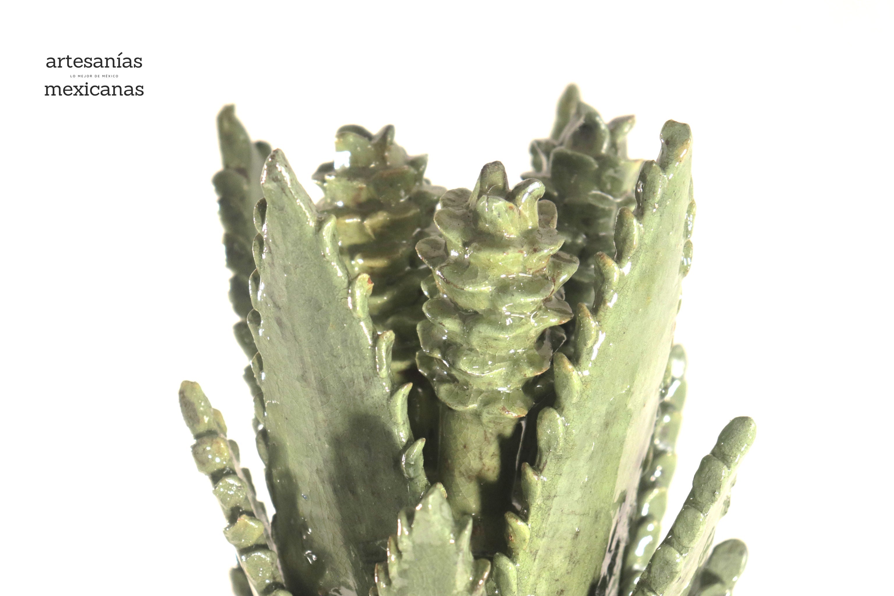 Michoacán Clay Pineapple - Barrel Cactus lemon yellow - 22 in. - Made to Order 5+ pcs. Juan Gtz