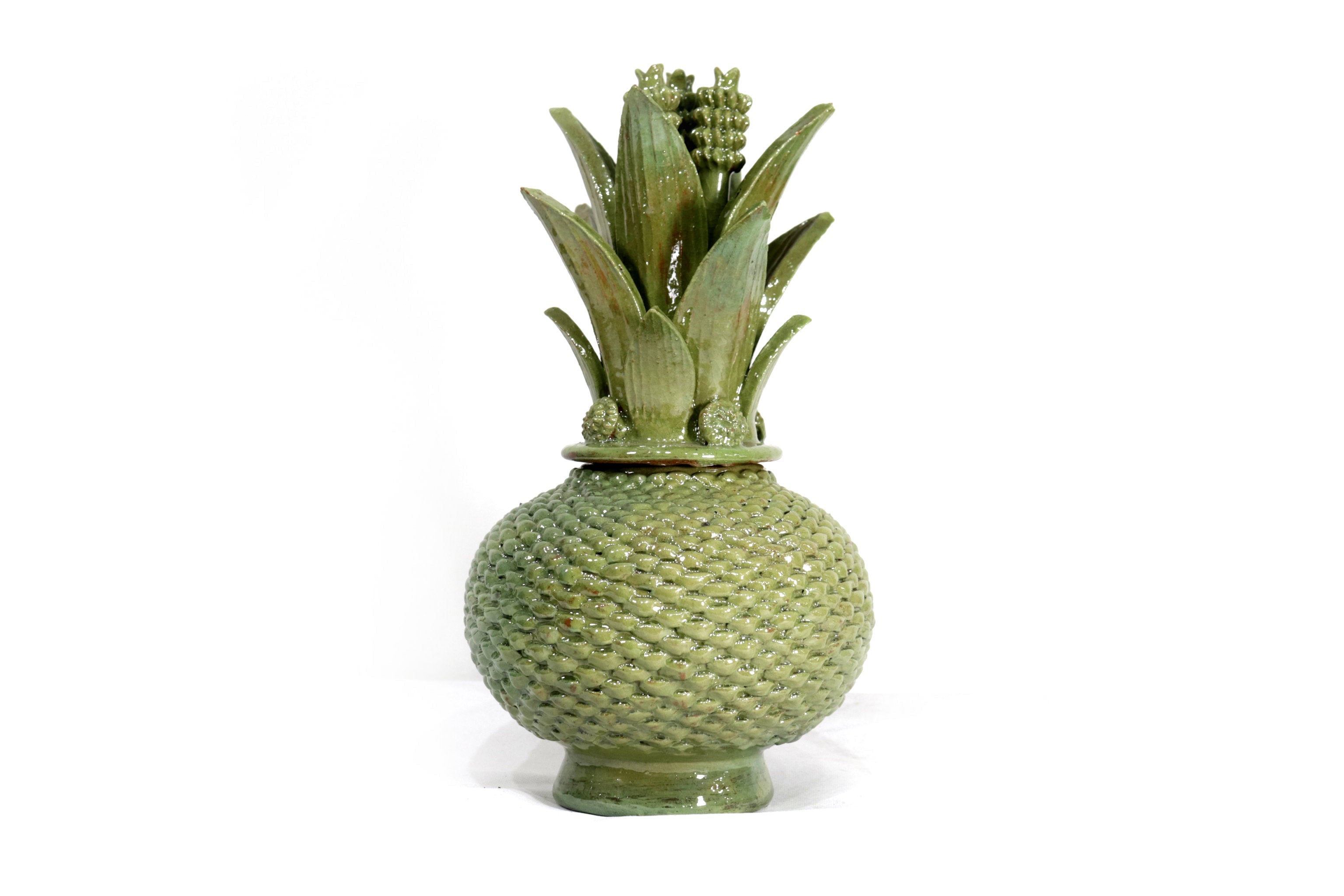 Michoacán Clay Pineapple - Light Light Green Small Dots - 13 in. - Made to Order Juan Gtz