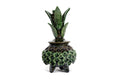 Michoacán Clay Pineapple - Green and brown small petals and flowers - 11.4 in. - Made to Order 10+ pieces Chema SJG