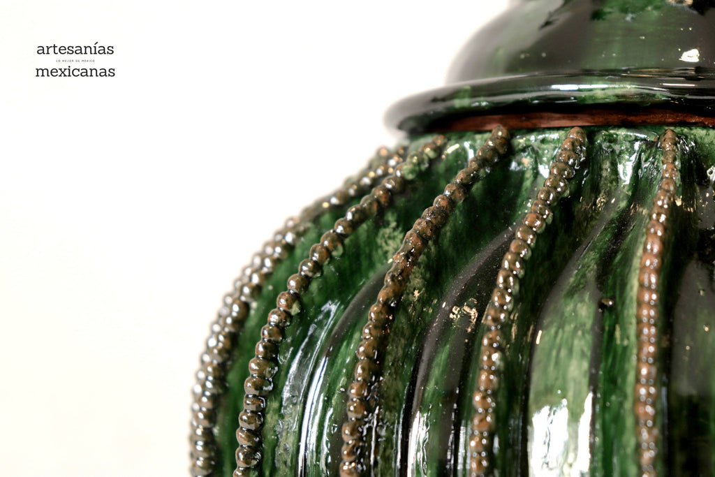 Michoacán Clay Pineapple - Green Barrel Cactus - 18 in. Juan Gtz