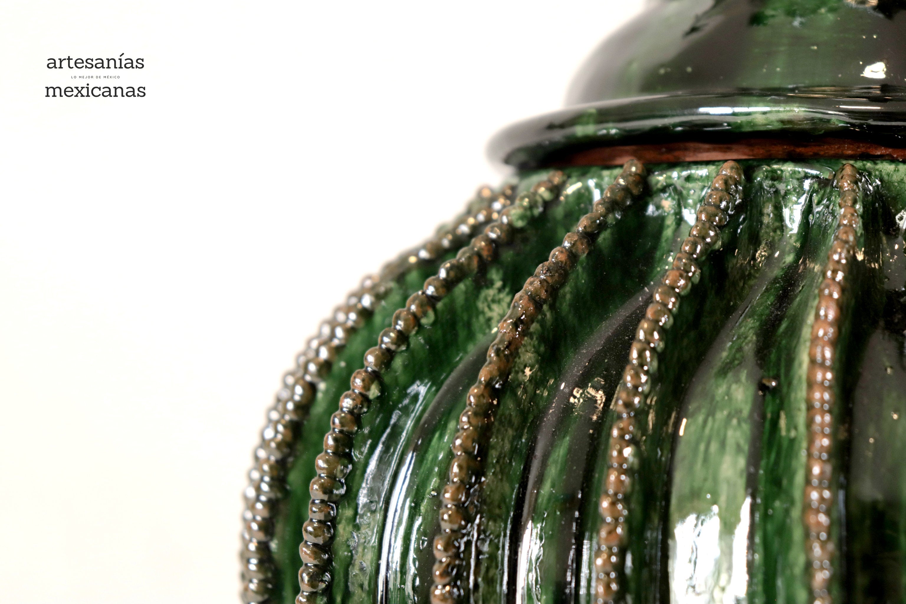 Michoacán Clay Pineapple - Green Barrel Cactus - 18 in. Juan Gtz