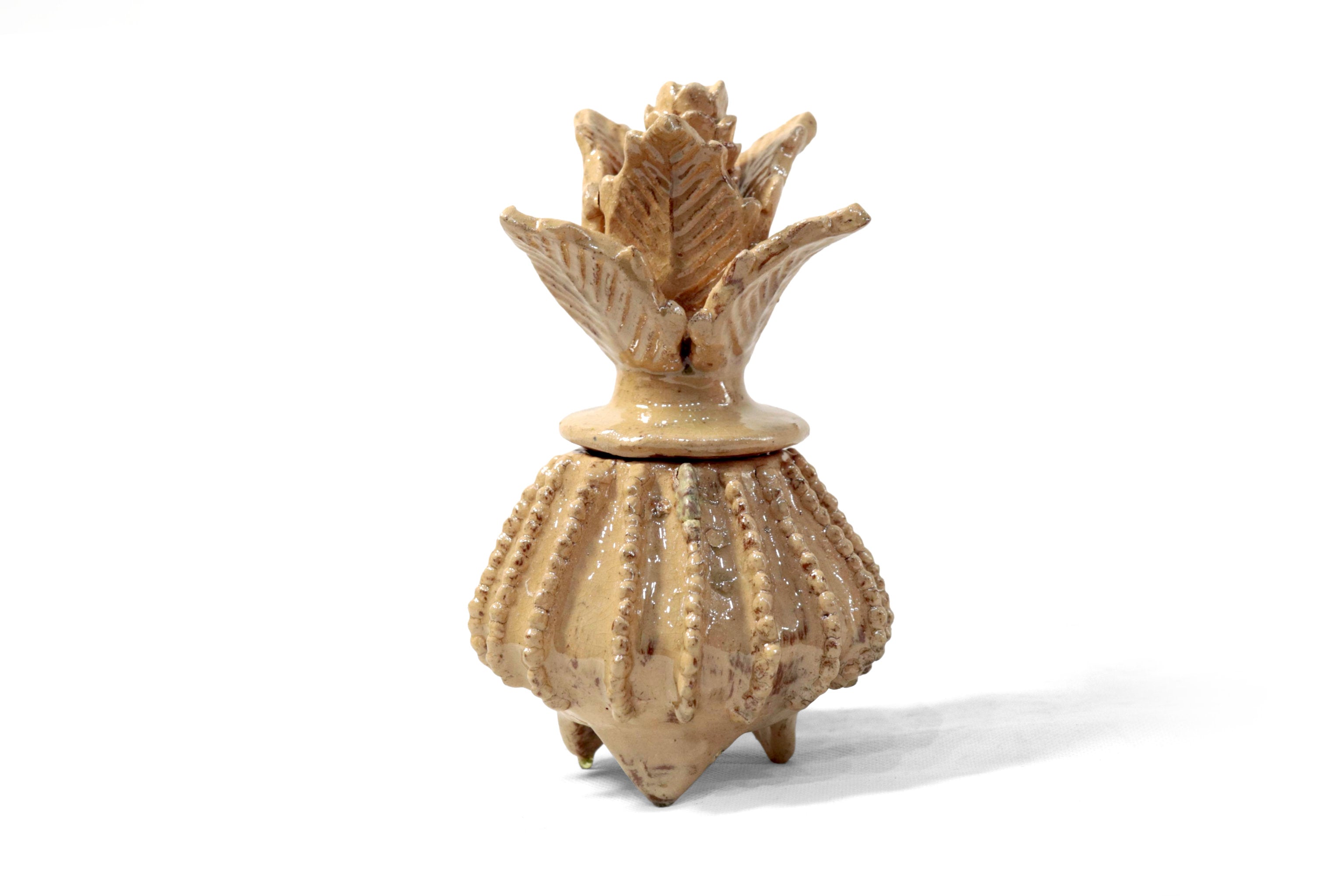Pineapple Beige Barrel Cactus Glazed Clay - 7.7 in. - Made to Order 20 Pcs+ Juan Gtz