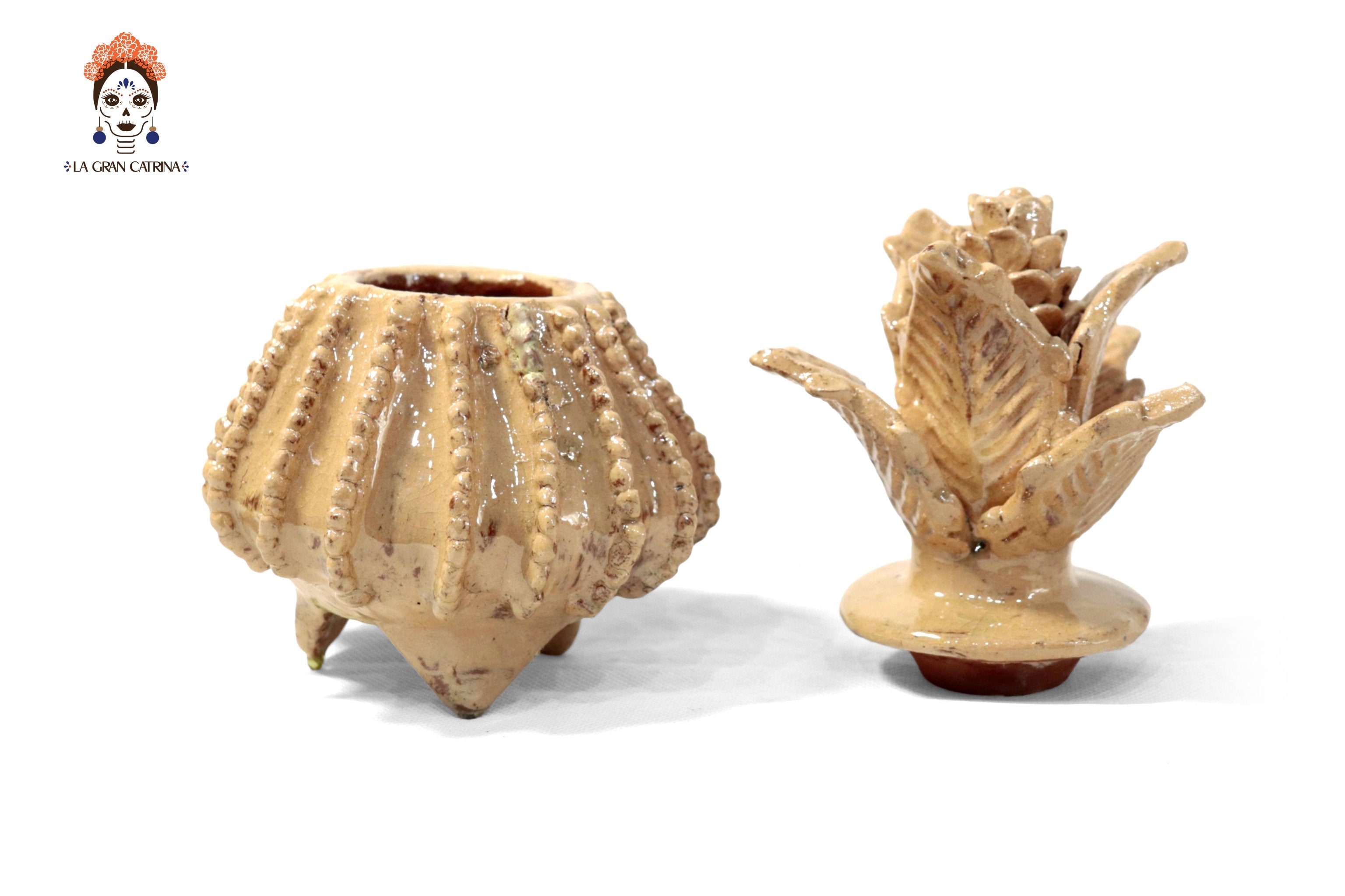Pineapple Beige Barrel Cactus Glazed Clay - 7.7 in. - Made to Order 20 Pcs+ Juan Gtz