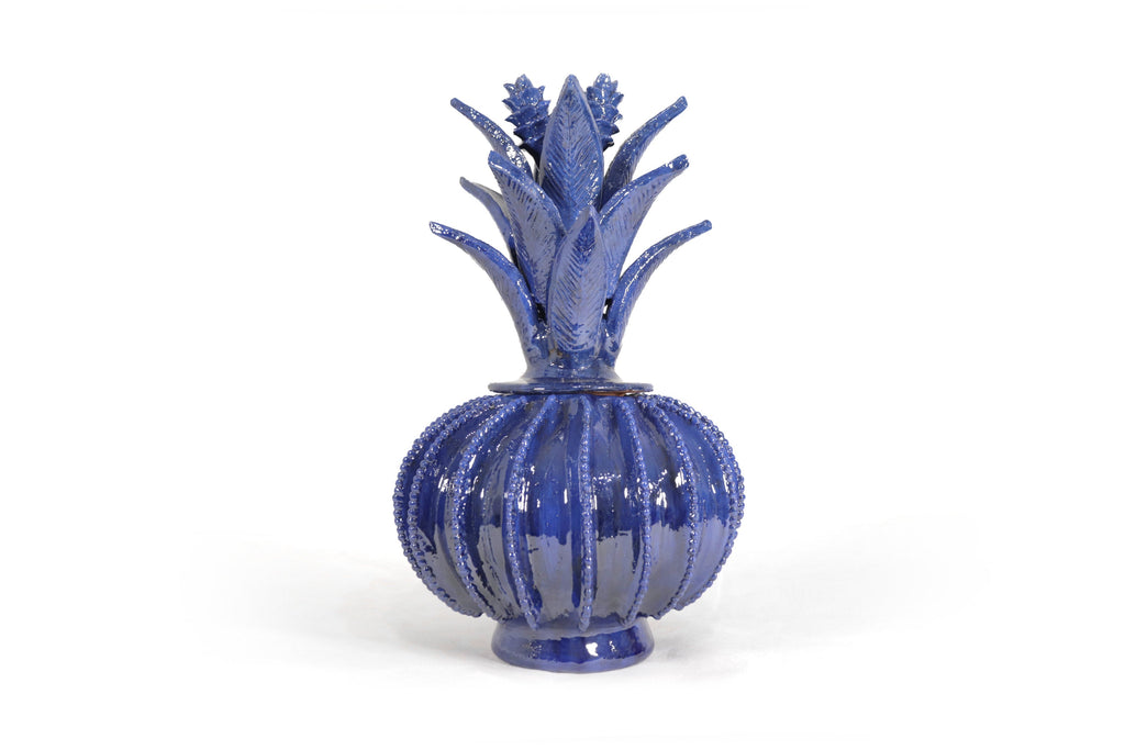 Michoacán Clay Pineapple - Blue barrel cactus - 13 in. Juan Gtz