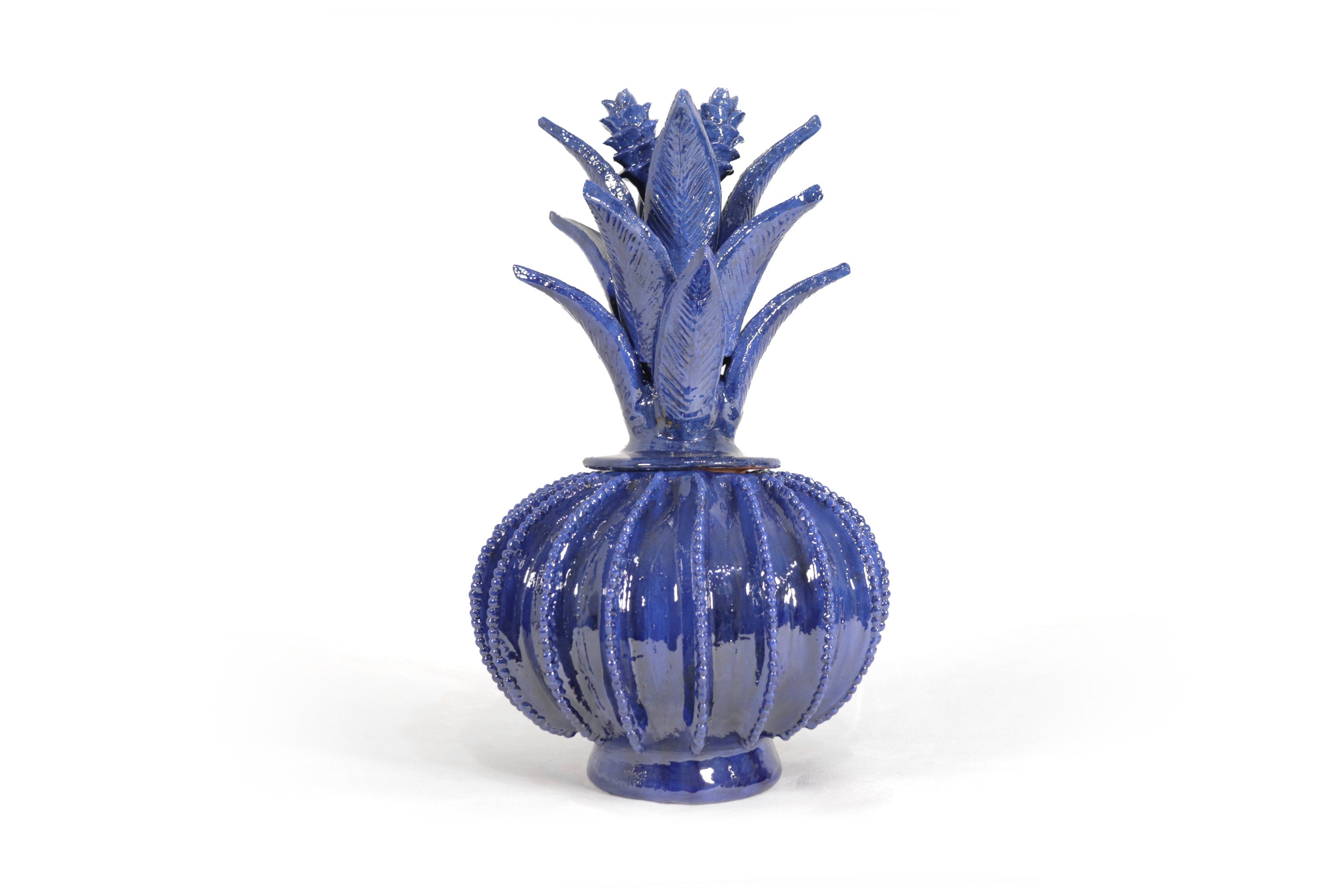 Michoacán Clay Pineapple - Blue barrel cactus - 13 in. Juan Gtz