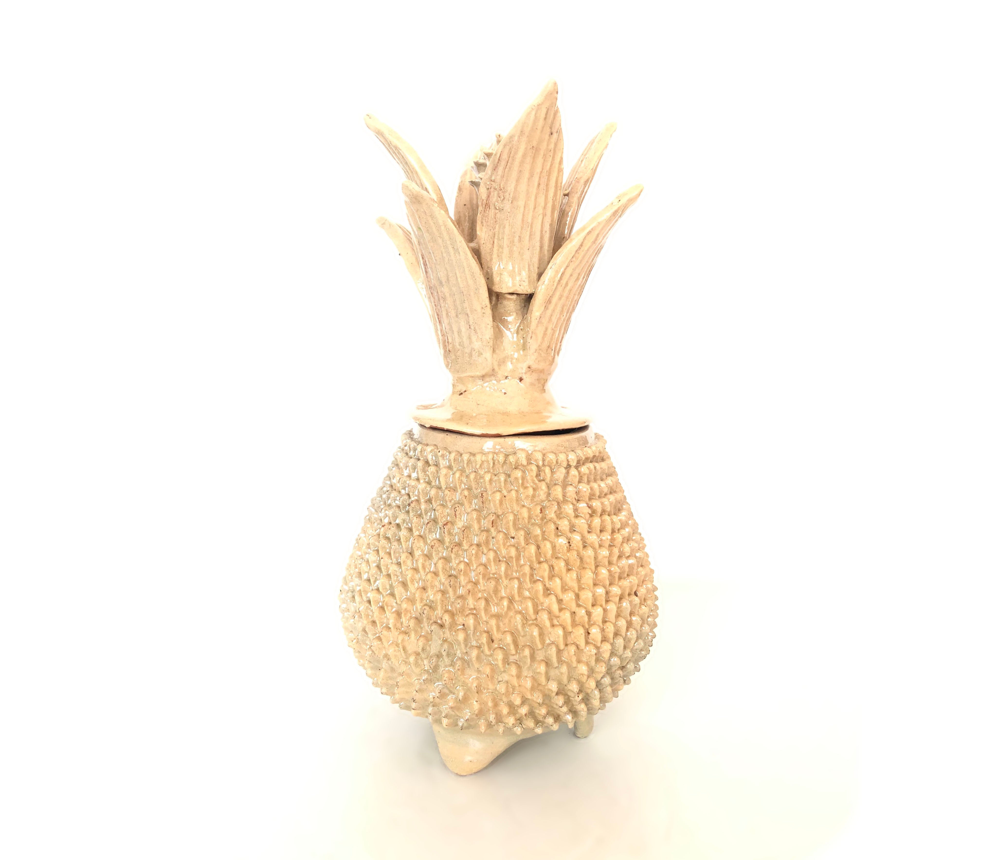 Michoacán Clay Pineapple - Yellow Spikes - 14 in. - Made to Order Juan Gtz