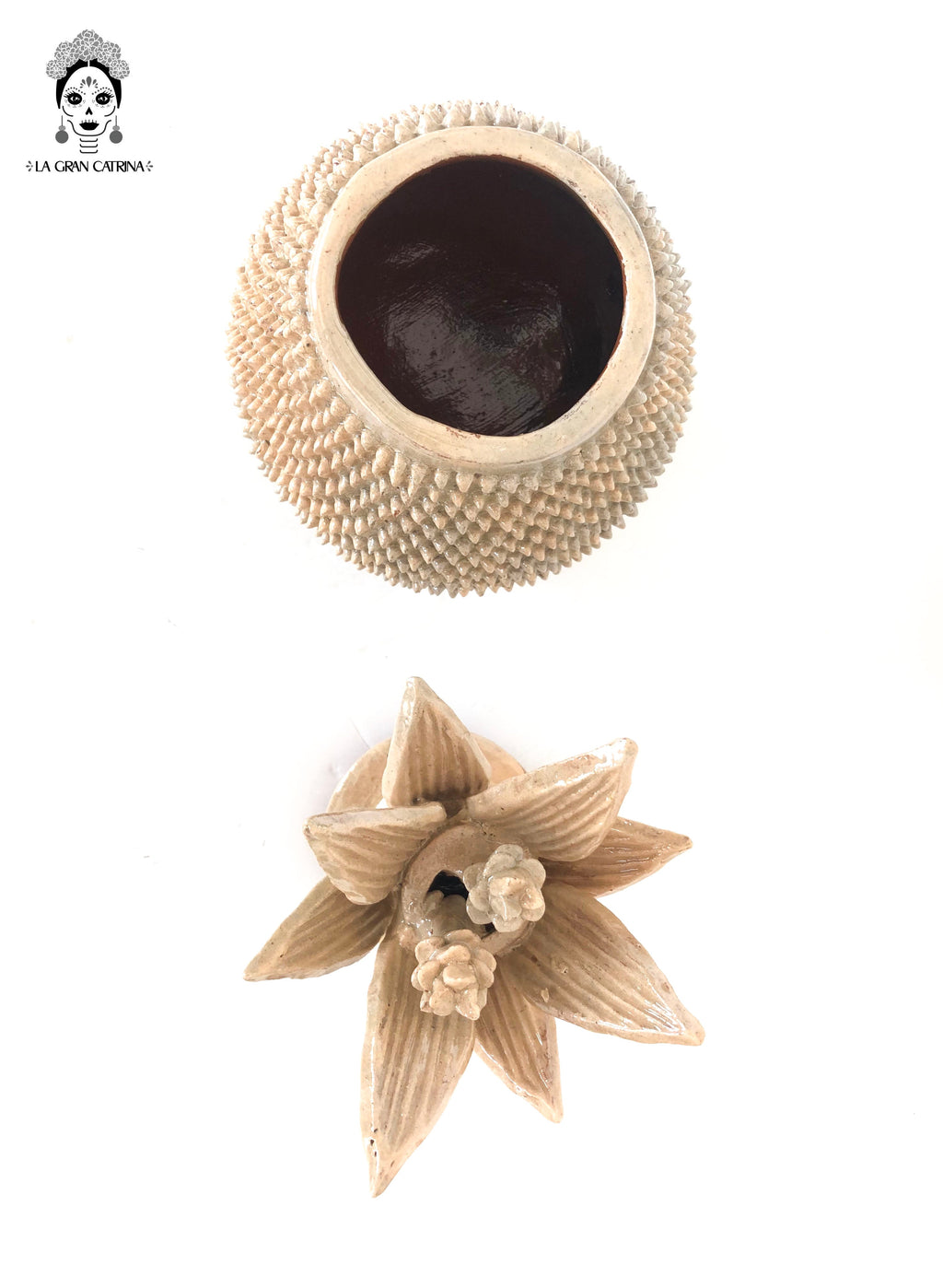 Michoacán Clay Pineapple - Yellow Spikes - 14 in. - Made to Order Juan Gtz