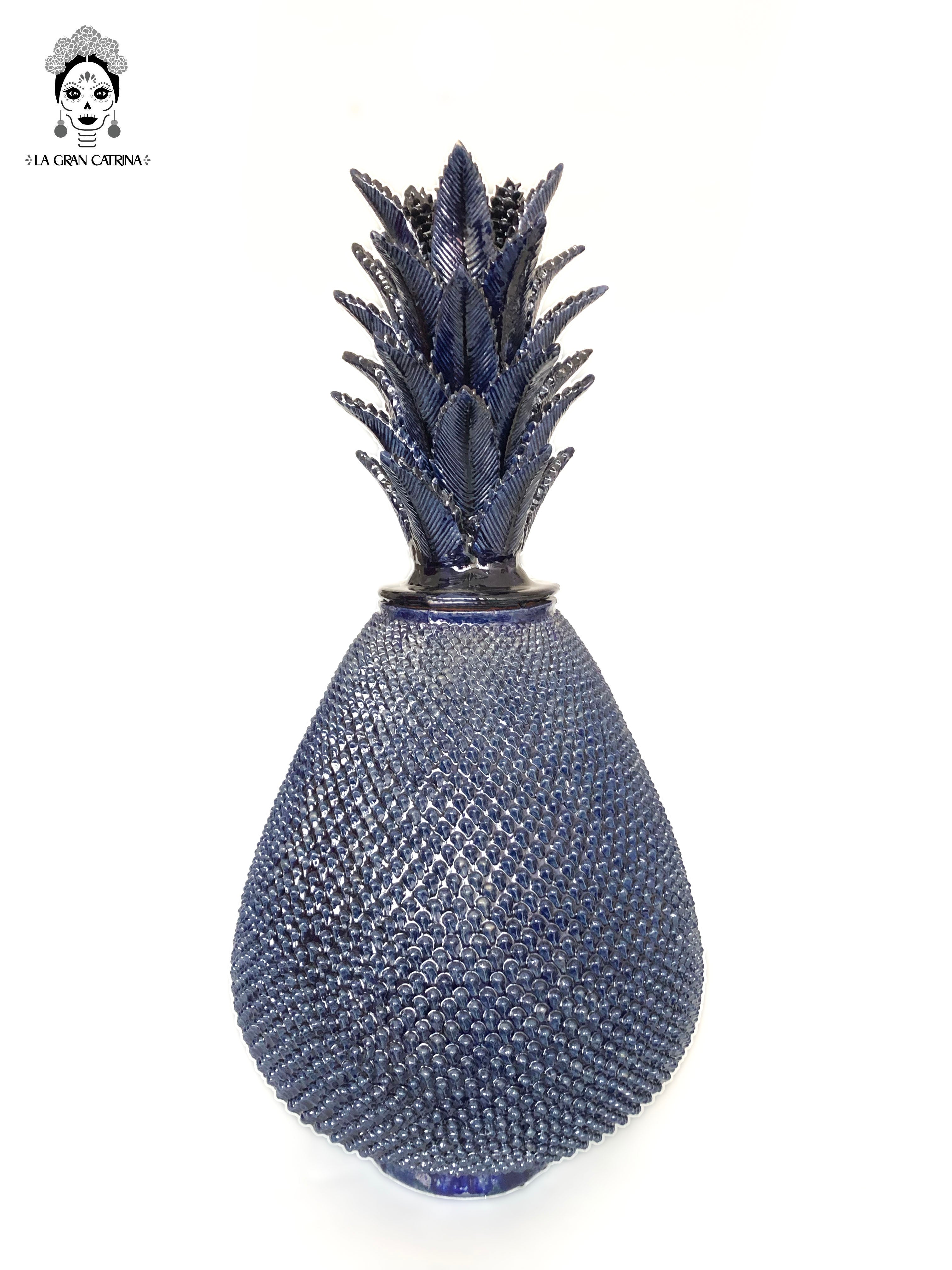 Michoacán Clay Pineapple - Blue - 40 in. - Made to Order Juan Gtz