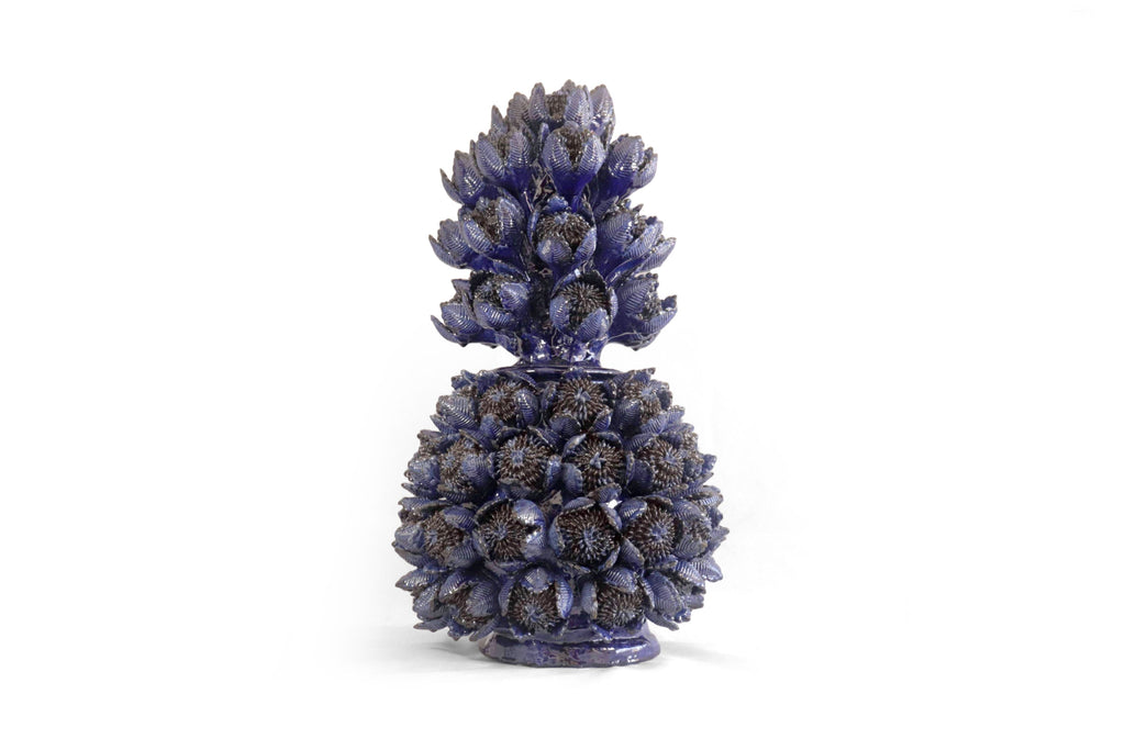 Pineapple with Flowers of artichoke Blue - 24 in. Celia SJG