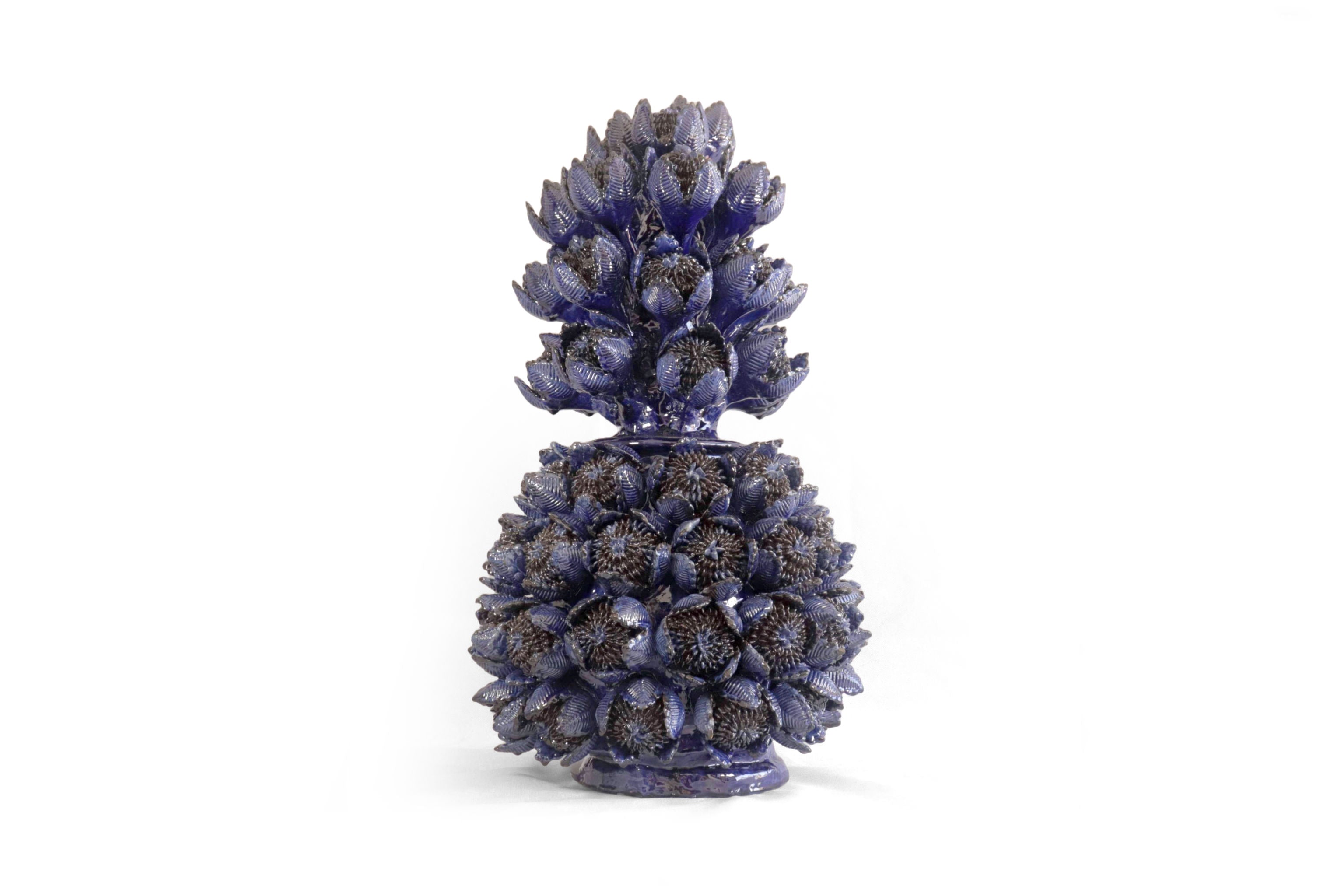Pineapple with Flowers of artichoke Blue - 24 in. Celia SJG