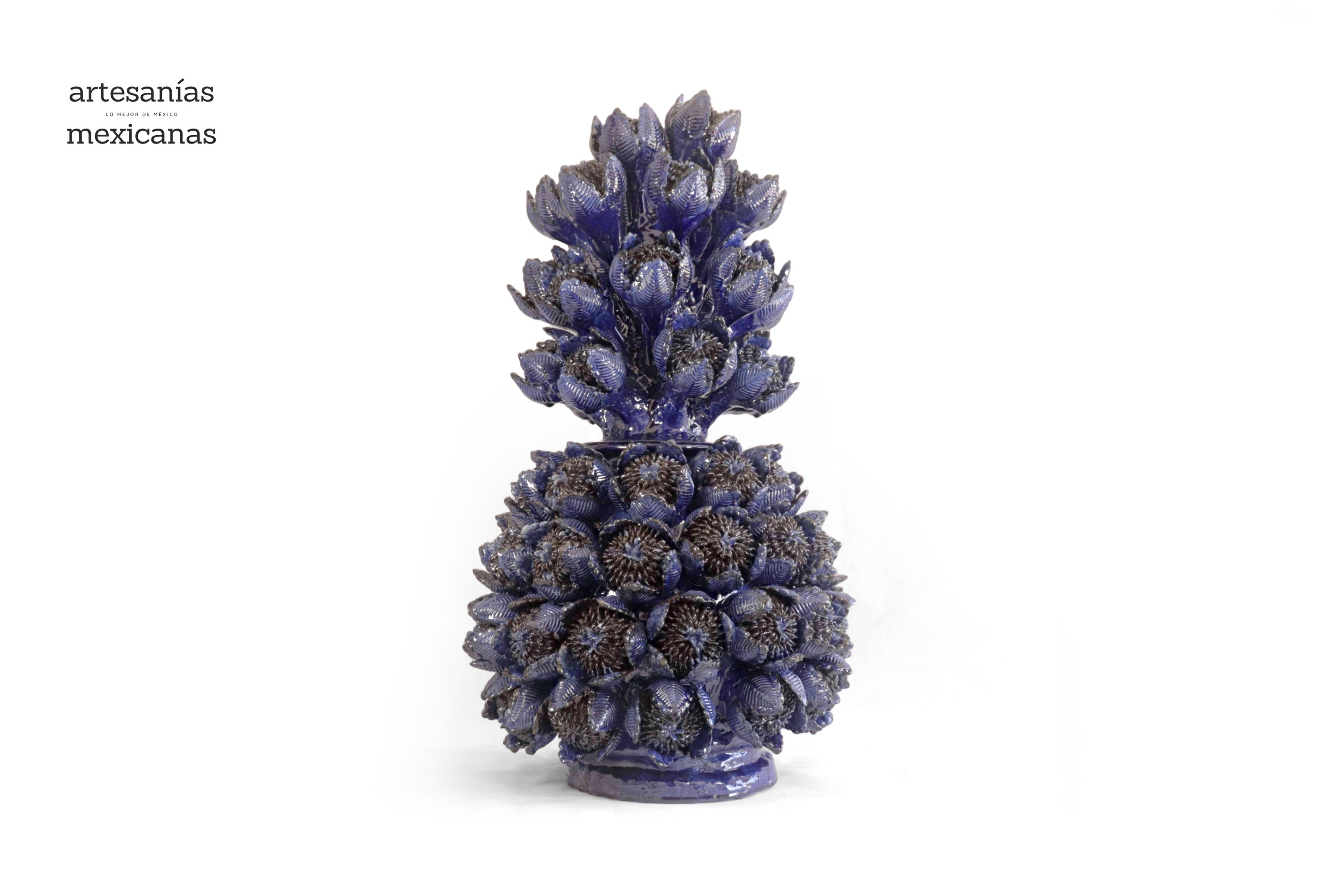 Pineapple with Flowers of artichoke Blue - 24 in. Celia SJG