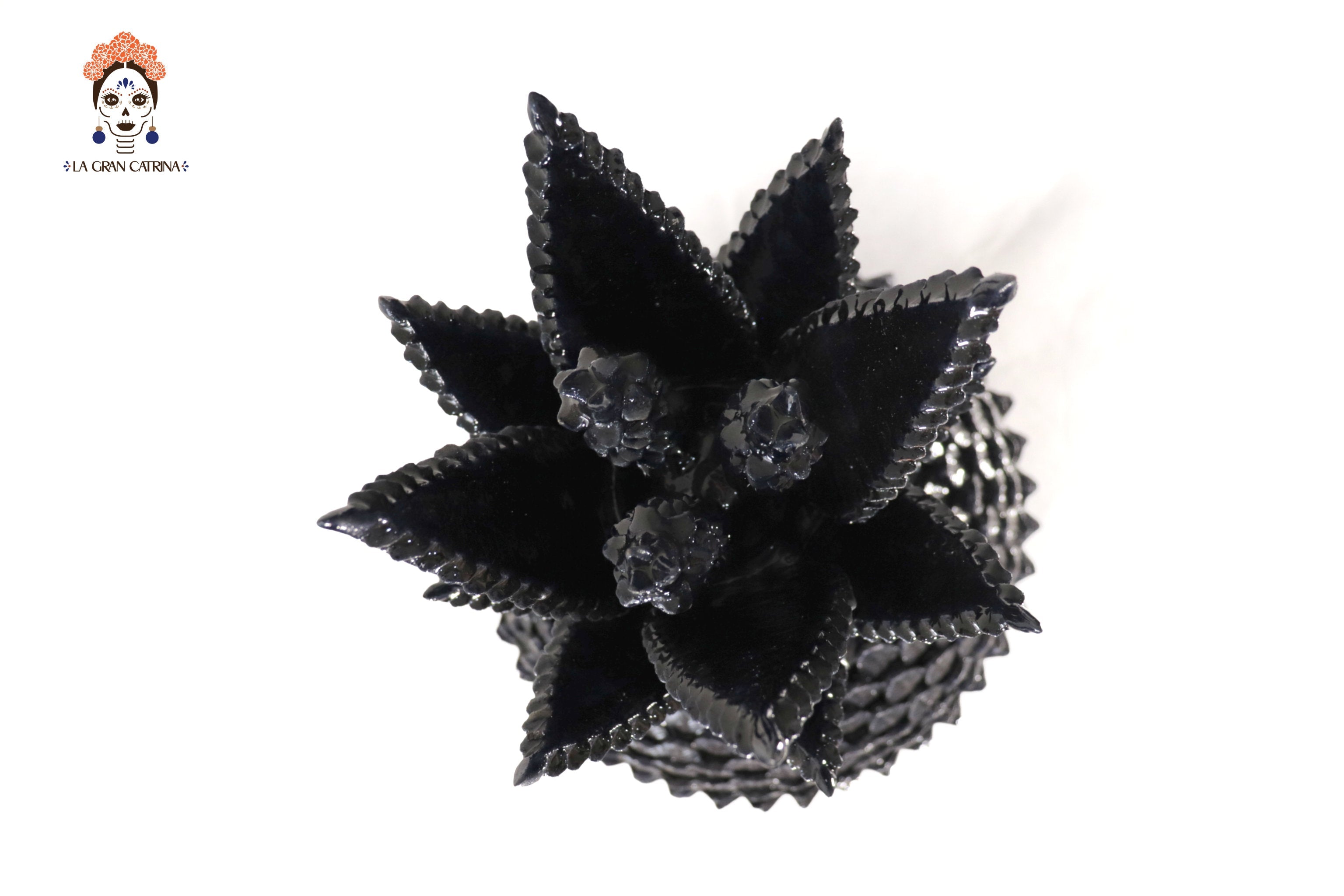 Michoacán Clay Pineapple with Leaves - 27.5 in. - Blue Juan Gtz