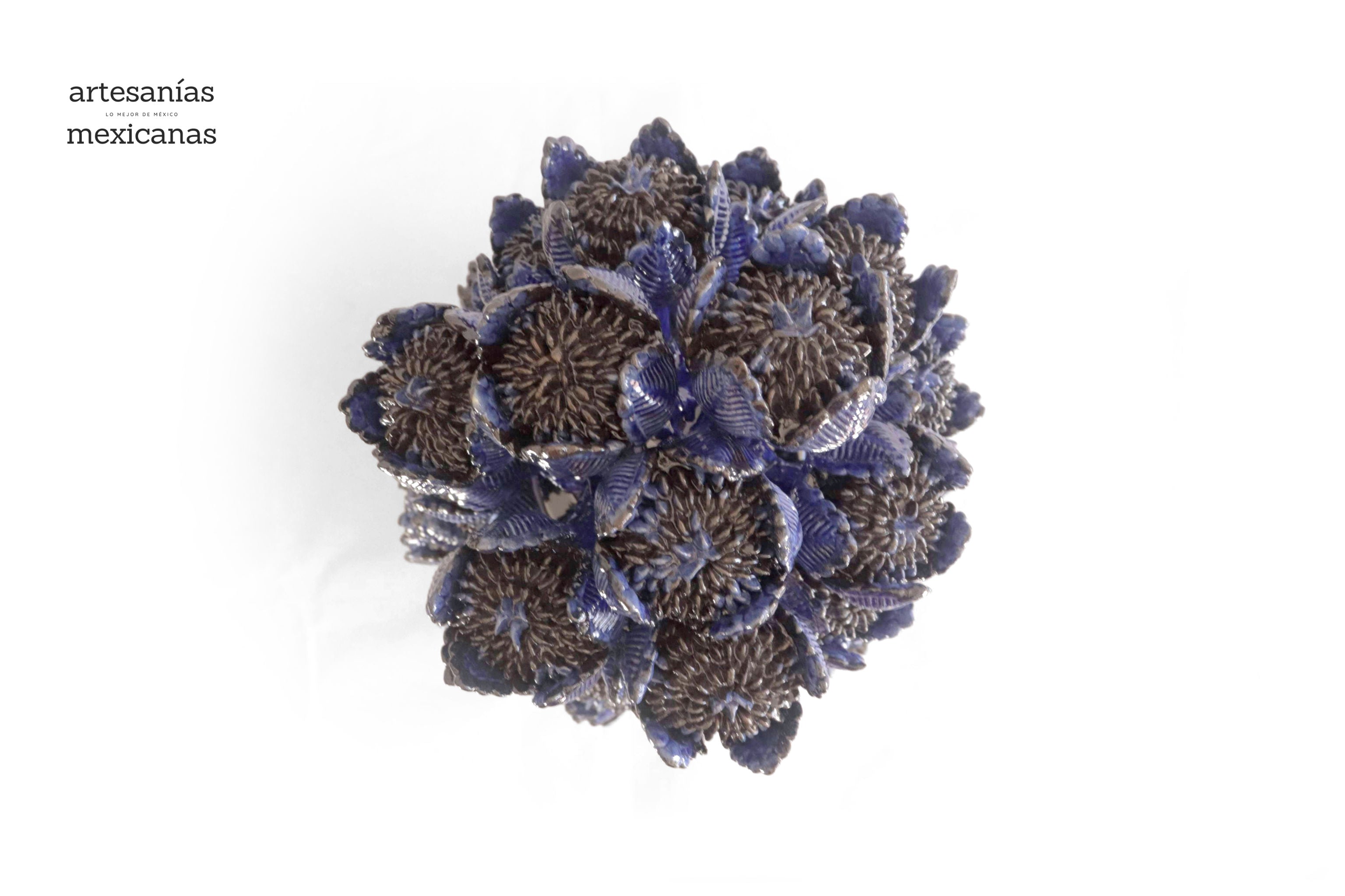 Pineapple with Flowers of artichoke Blue - 24 in. Celia SJG