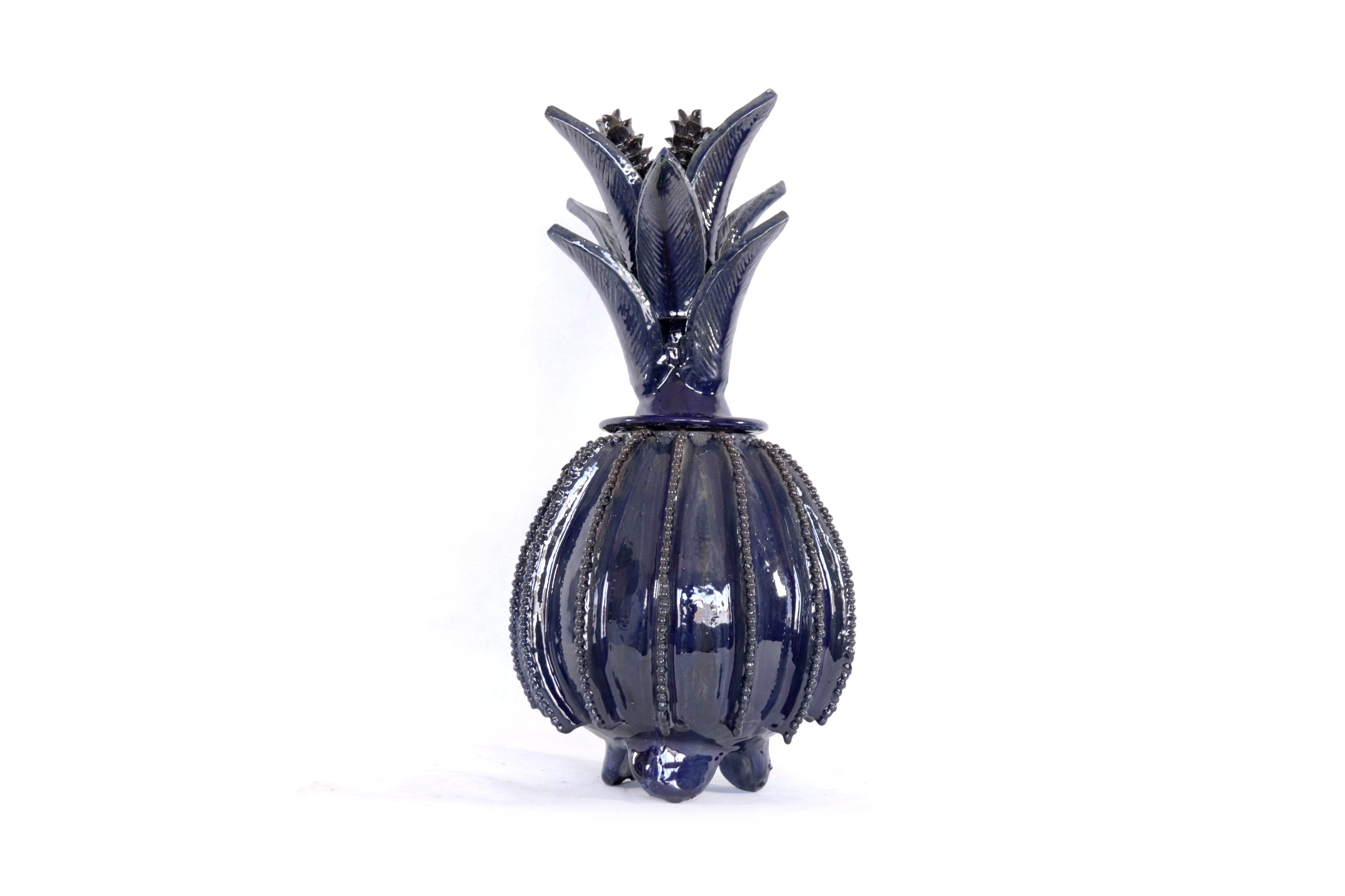 Michoacán Clay Pineapple - Blue Barrel Cactus - 16 in. - Made to Order Juan Gtz