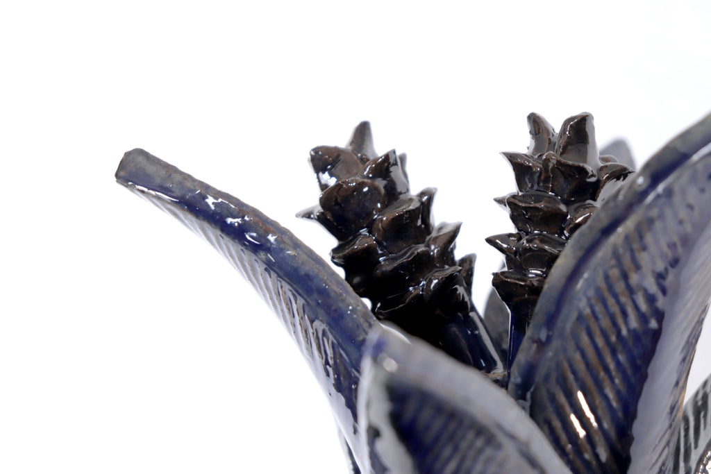 Michoacán Clay Pineapple - Blue Barrel Cactus - 16 in. - Made to Order Juan Gtz