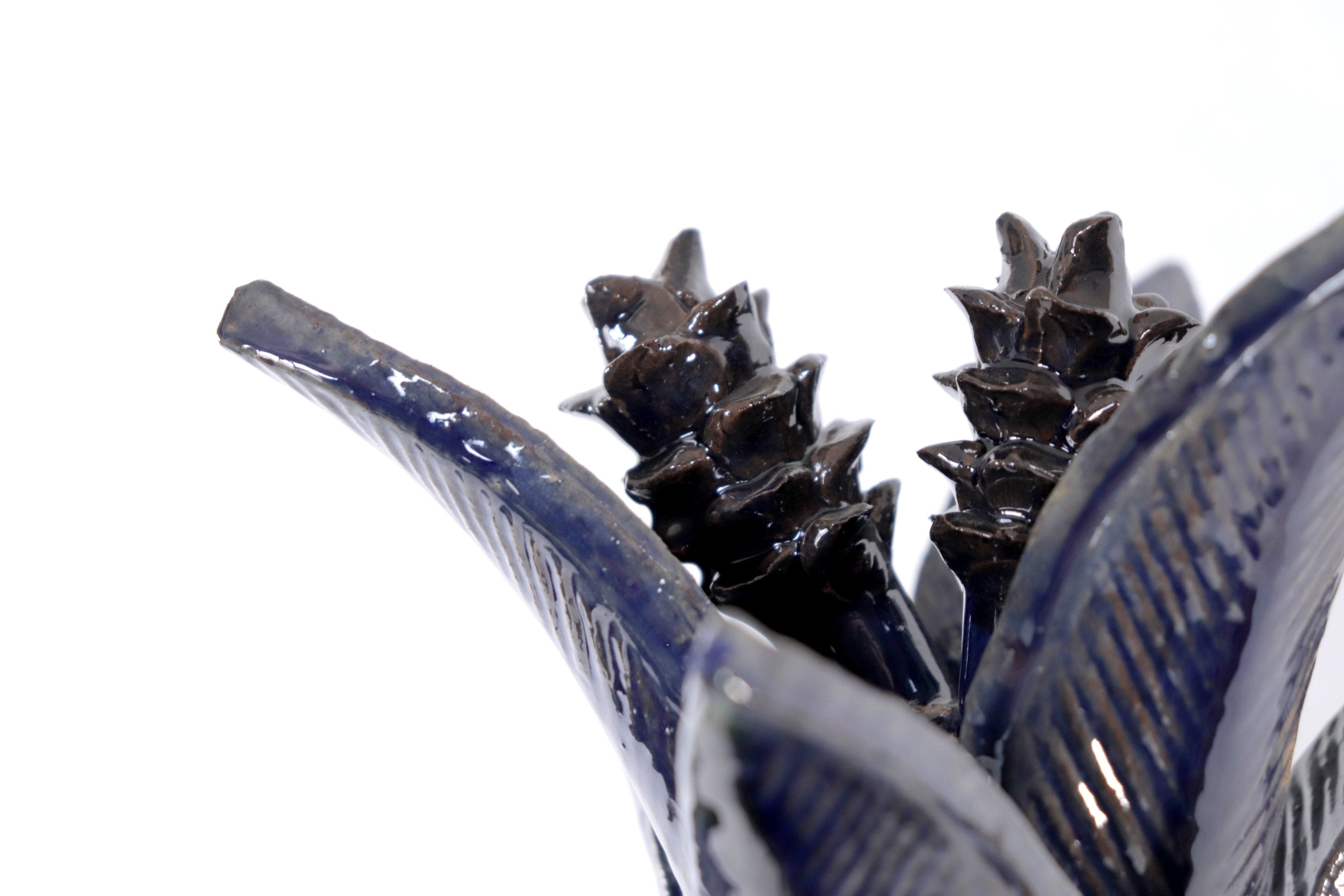 Michoacán Clay Pineapple - Blue Barrel Cactus - 16 in. - Made to Order Juan Gtz