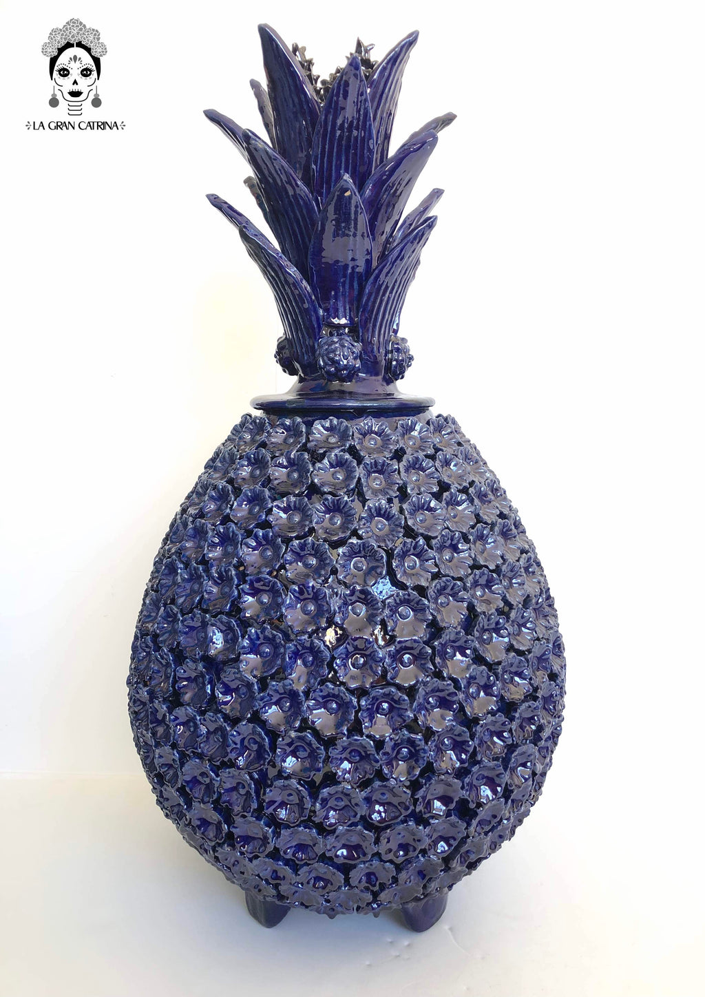Michoacán Clay Pineapple - 26 in. - Flowers Blue Juan Gtz
