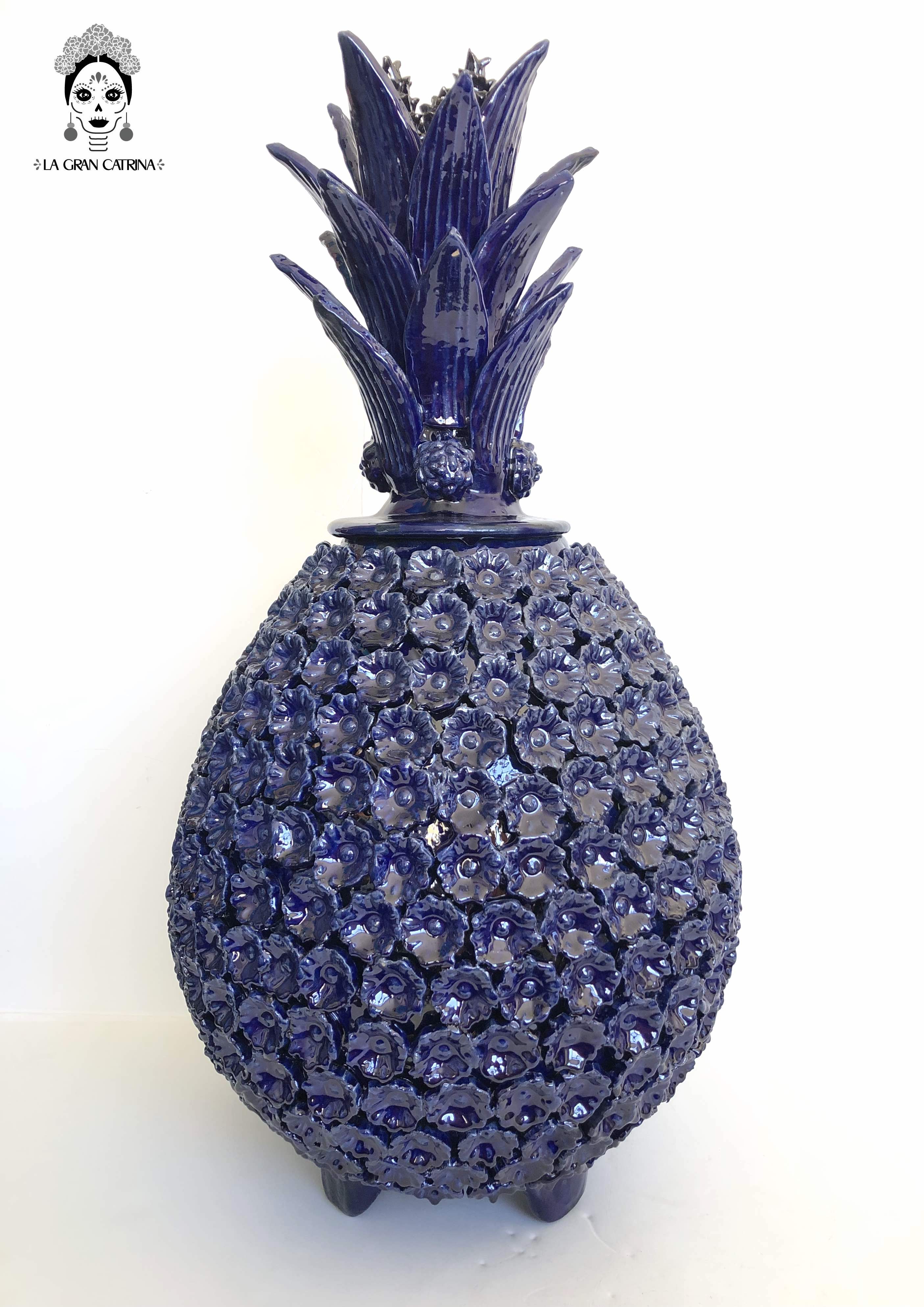 Michoacán Clay Pineapple - 26 in. - Flowers Blue Juan Gtz