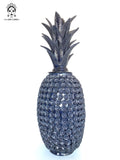 Michoacán Clay Pineapple - Blue with Flowers - 35 in. Juan Gtz
