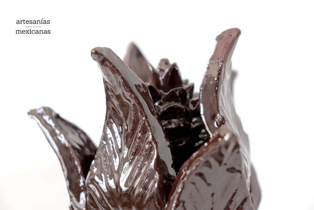 Brown Pineapple Glazed Clay - 8.6 in. Juan Gtz