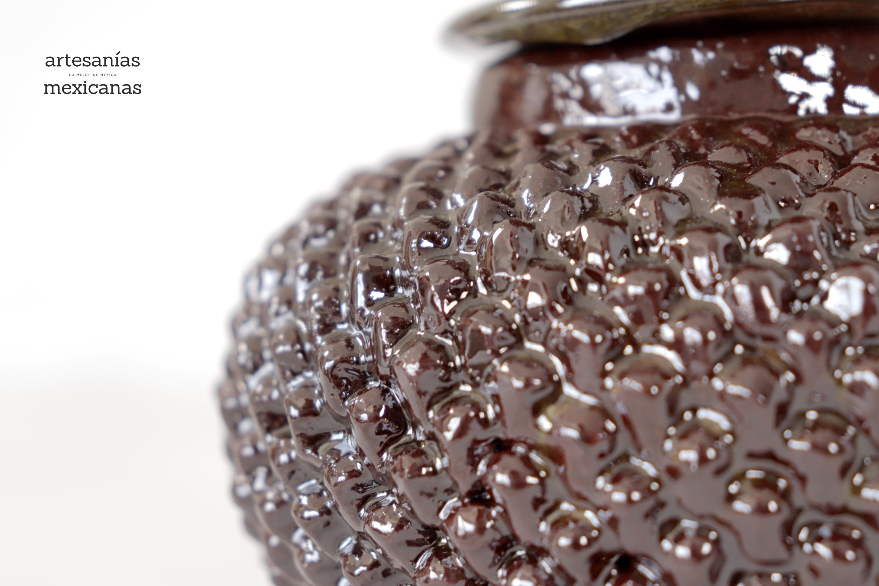 Brown Pineapple Glazed Clay - 8.6 in. Juan Gtz