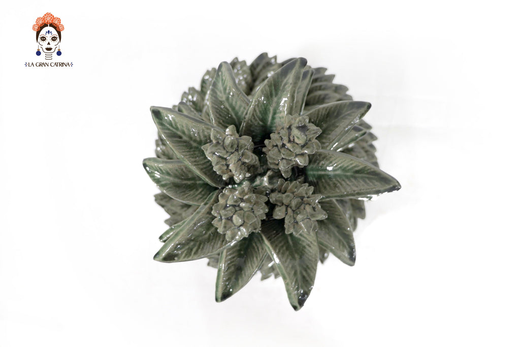 Green Pineapple with Leaves of curved lid - 20 in. Juan Gtz