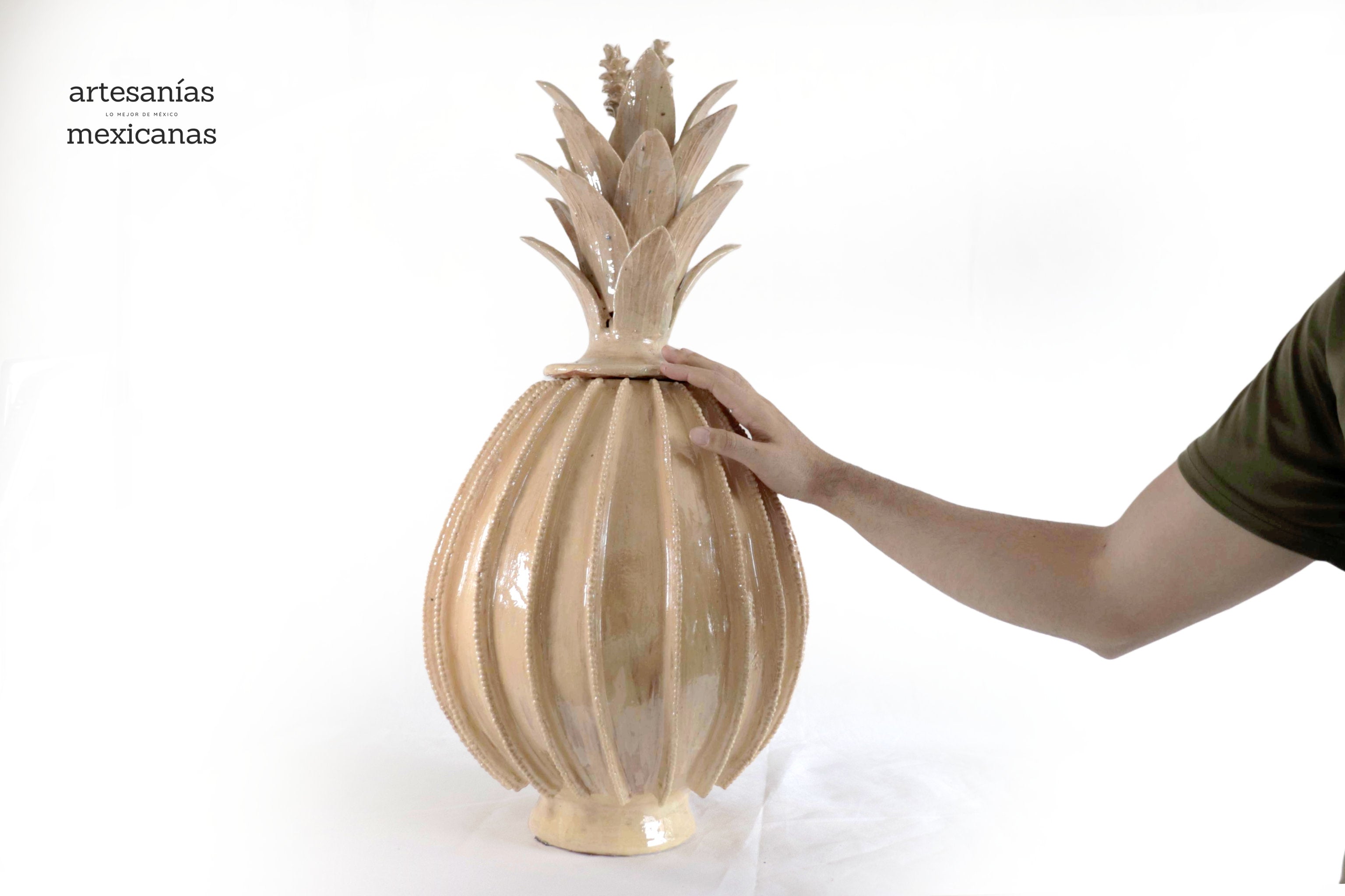 Barrel Cactus Beige Pineapple - 28 in. - Made to Order Chema SJG