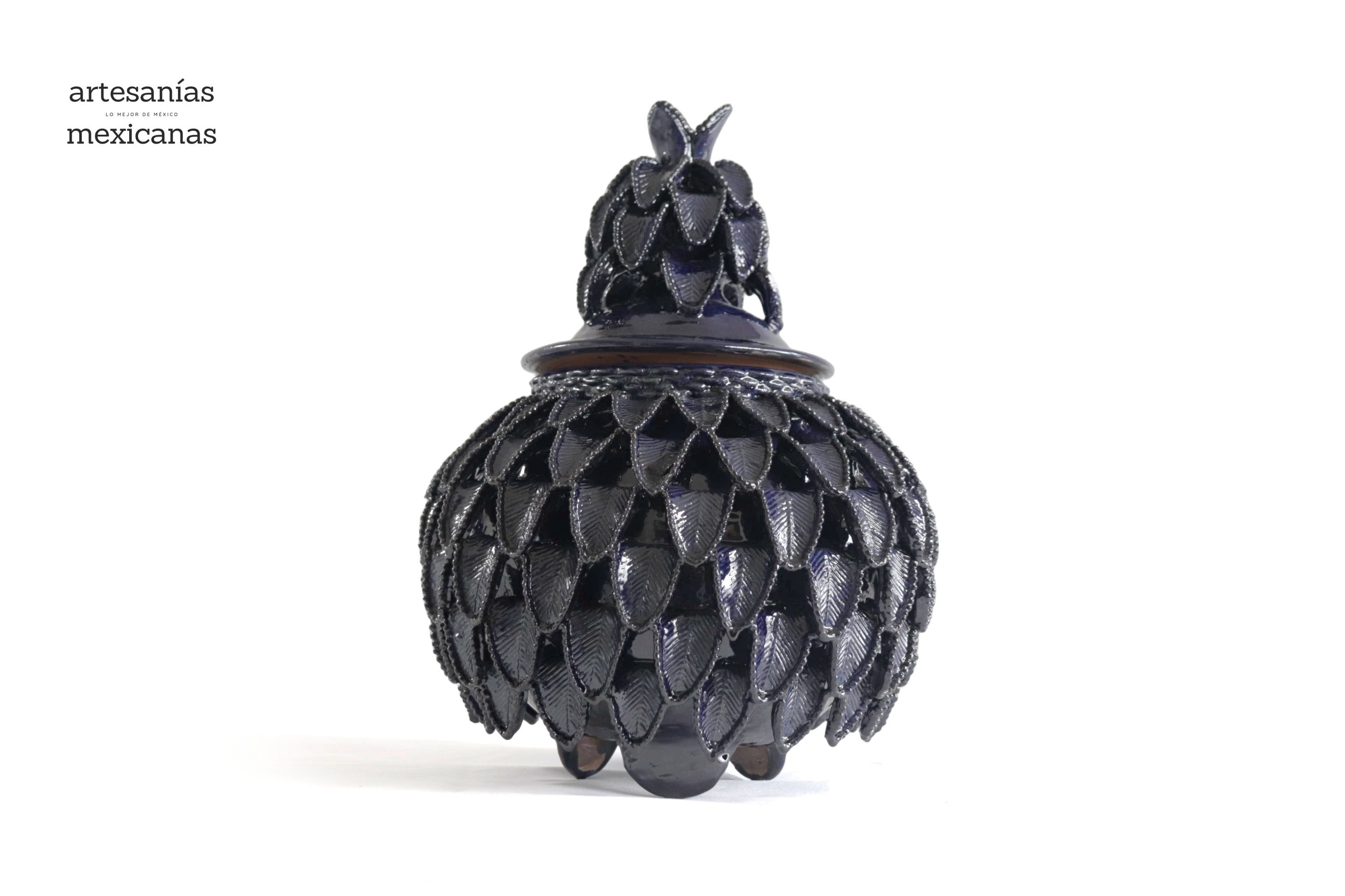 Michoacán Clay Pineapple - Blue - 16 in. Viejitos SJG