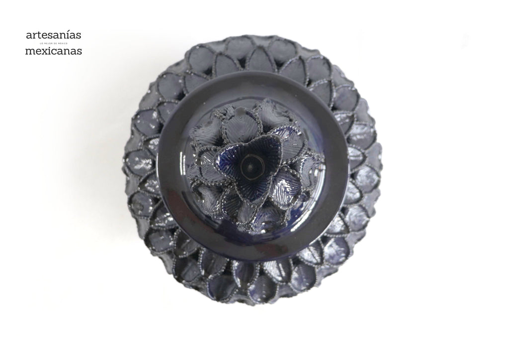 Michoacán Clay Pineapple - Blue - 16 in. Viejitos SJG