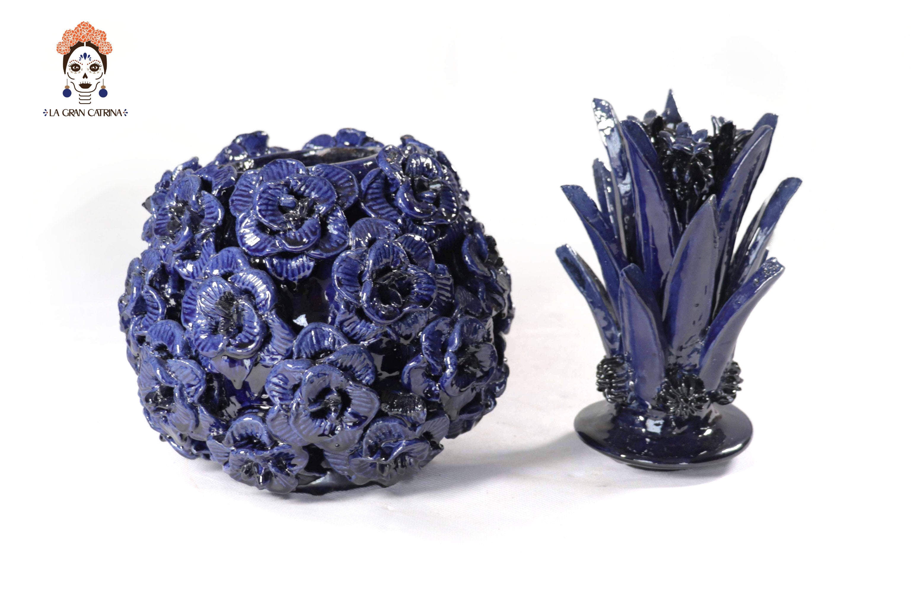 Blue Pineapple of Roses - 11.4 in. Celia SJG