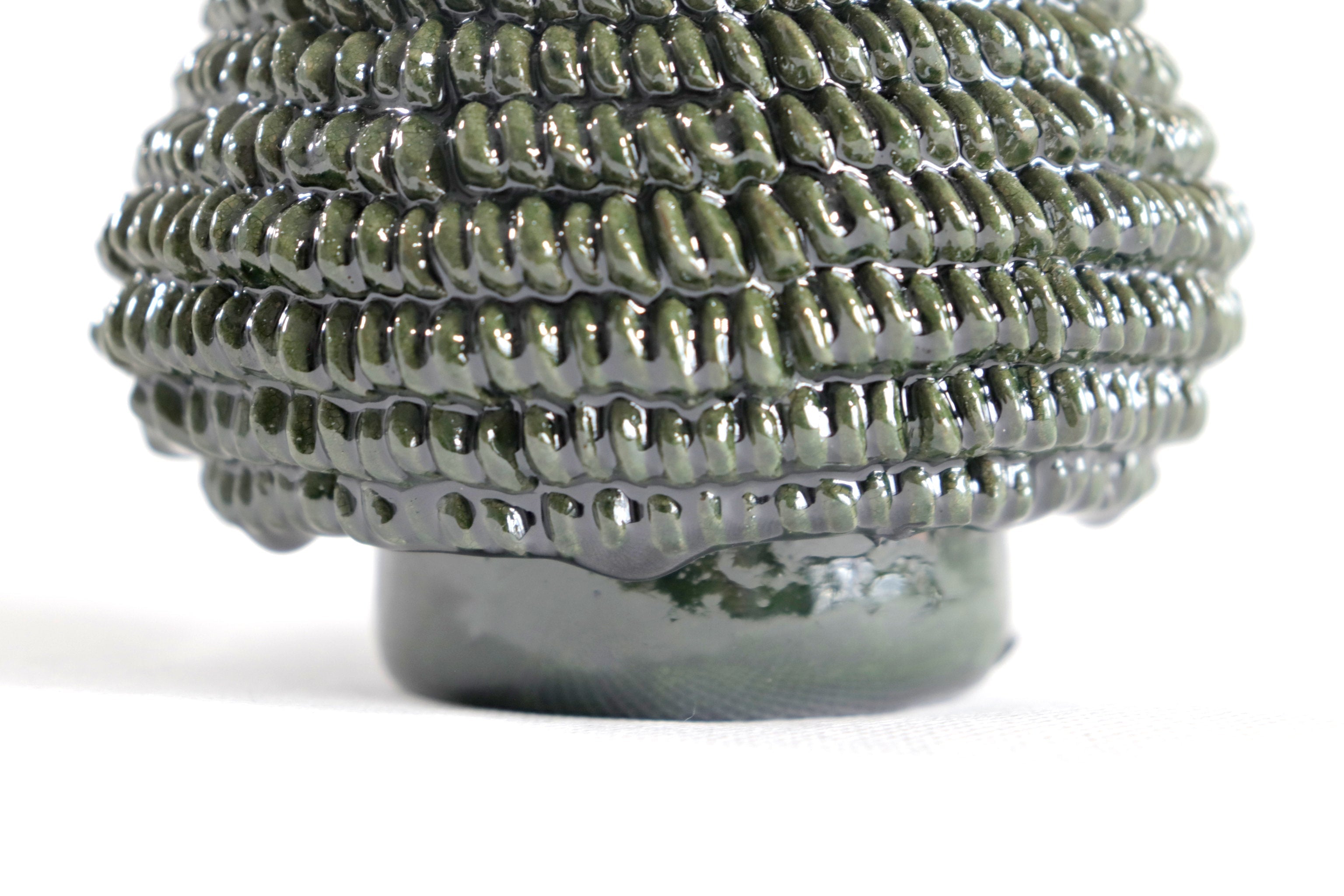 Green Pineapple of dotted glazed clay - 7 in. - Made to Order Viejitos SJG