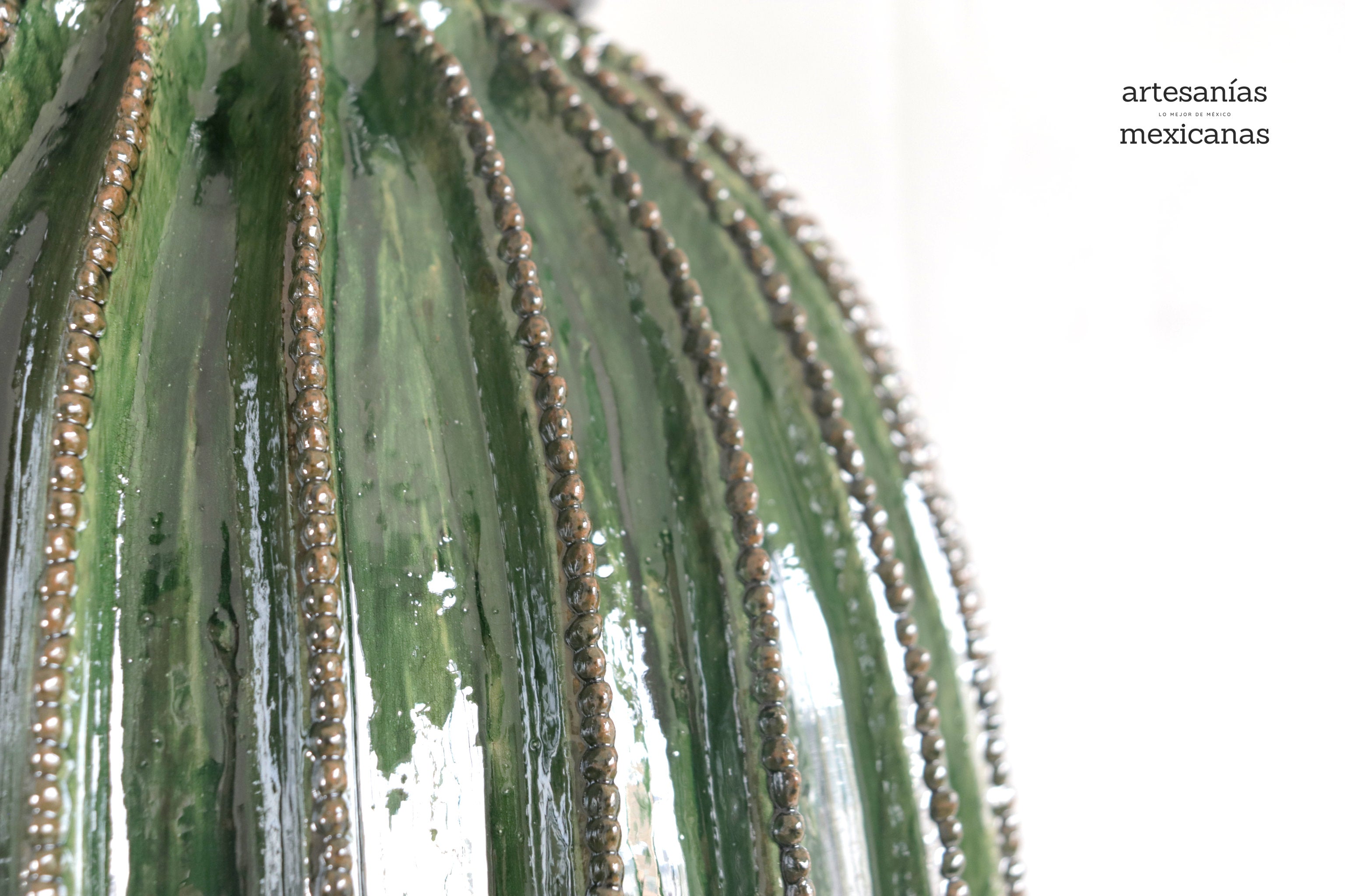 Barrel Cactus Pineapple glazed clay - 37 in. - Made to Order Juan Gtz