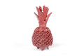 Pineapple with Petals roja Glazed Clay - 11.4 in. Juan Gtz