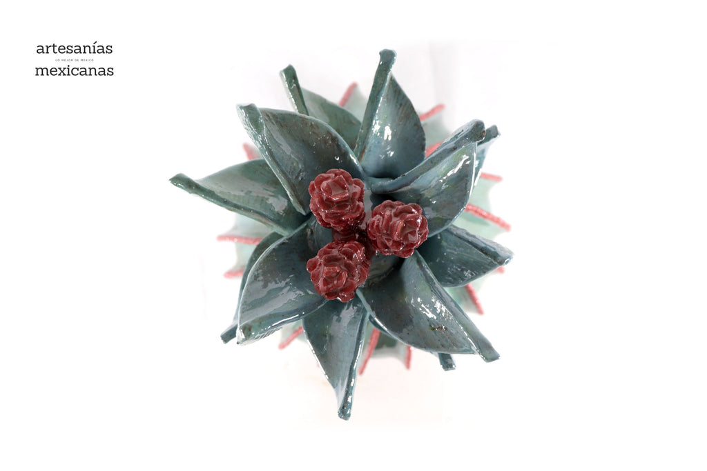 Barrel Cactus Pineapple-inspired with Wavy Lid - 18.8 in. - Made to Order Juan Gtz