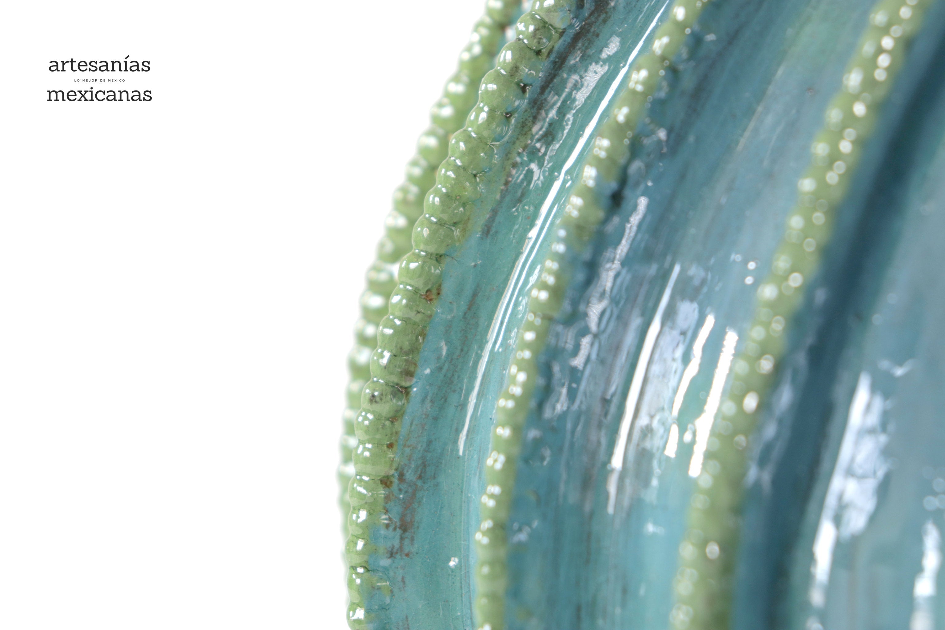 Barrel Cactus Pineapple turquoise with Olive - 18.8 in. - Made to Order Juan Gtz