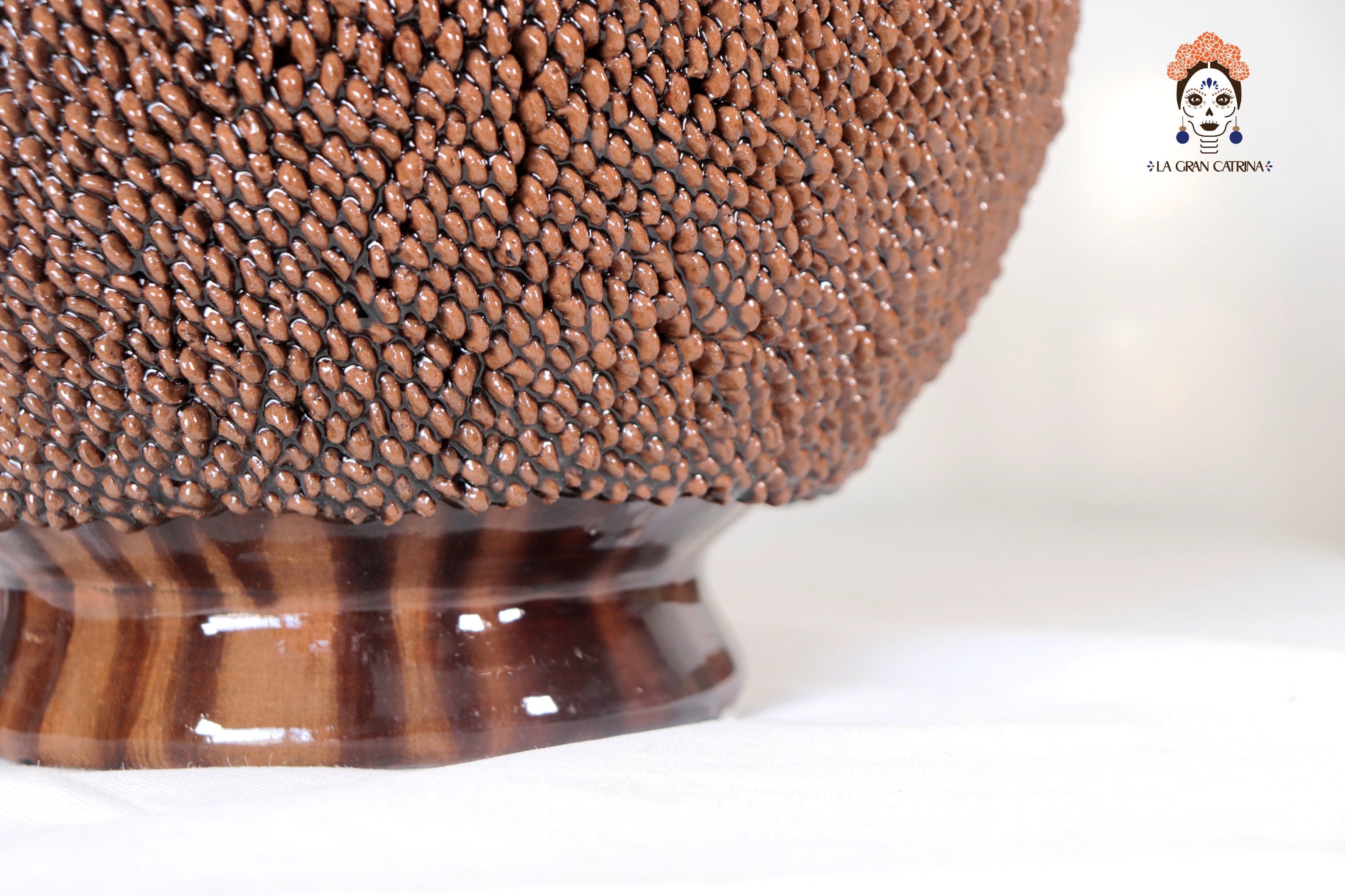 Michoacán Clay Pineapple - Brown of fine dotted - 27.5 in. - Made to Order 3+ Pcs. Celia SJG