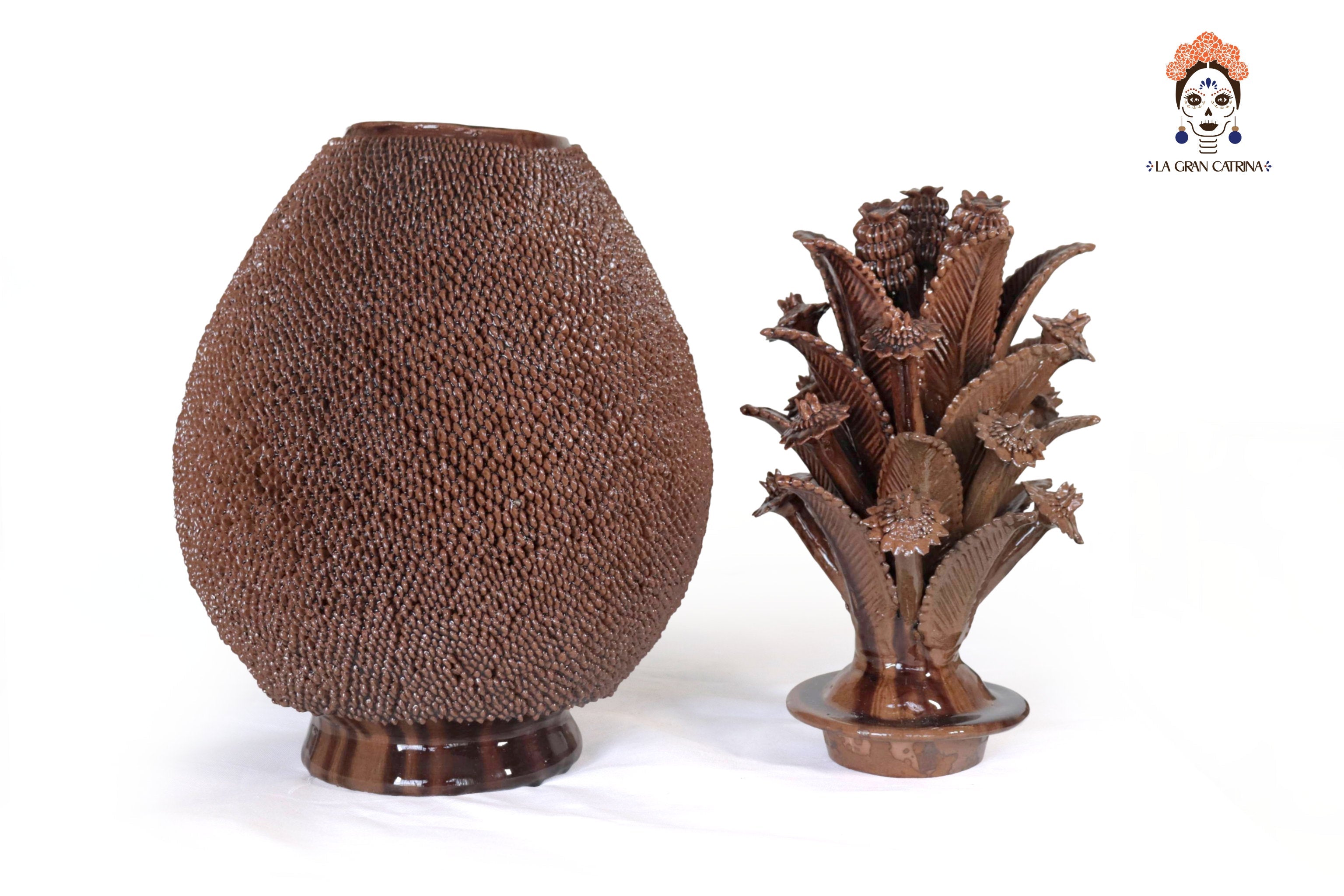 Michoacán Clay Pineapple - Brown of fine dotted - 27.5 in. - Made to Order 3+ Pcs. Celia SJG
