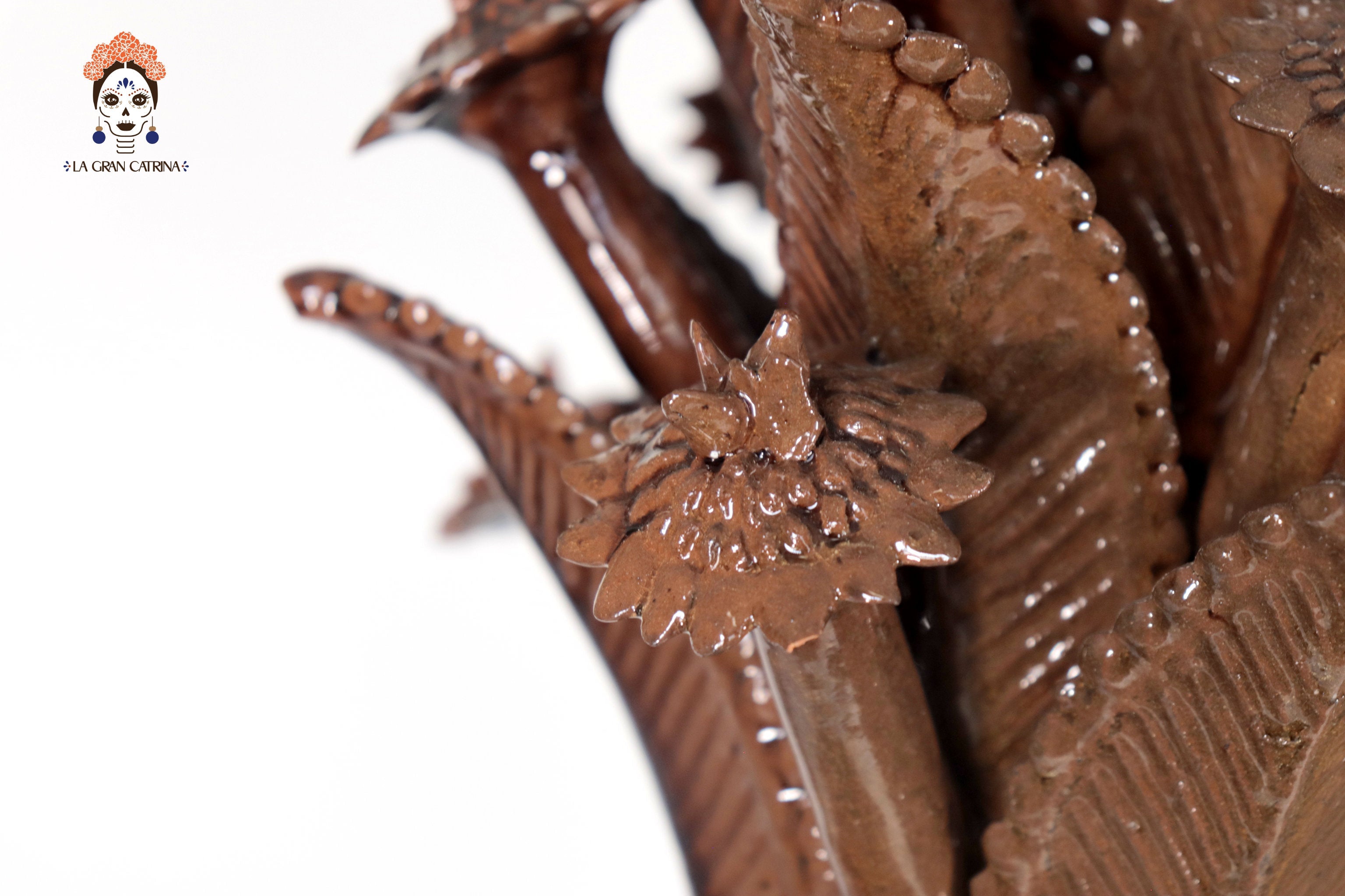 Michoacán Clay Pineapple - Brown of fine dotted - 27.5 in. - Made to Order 3+ Pcs. Celia SJG