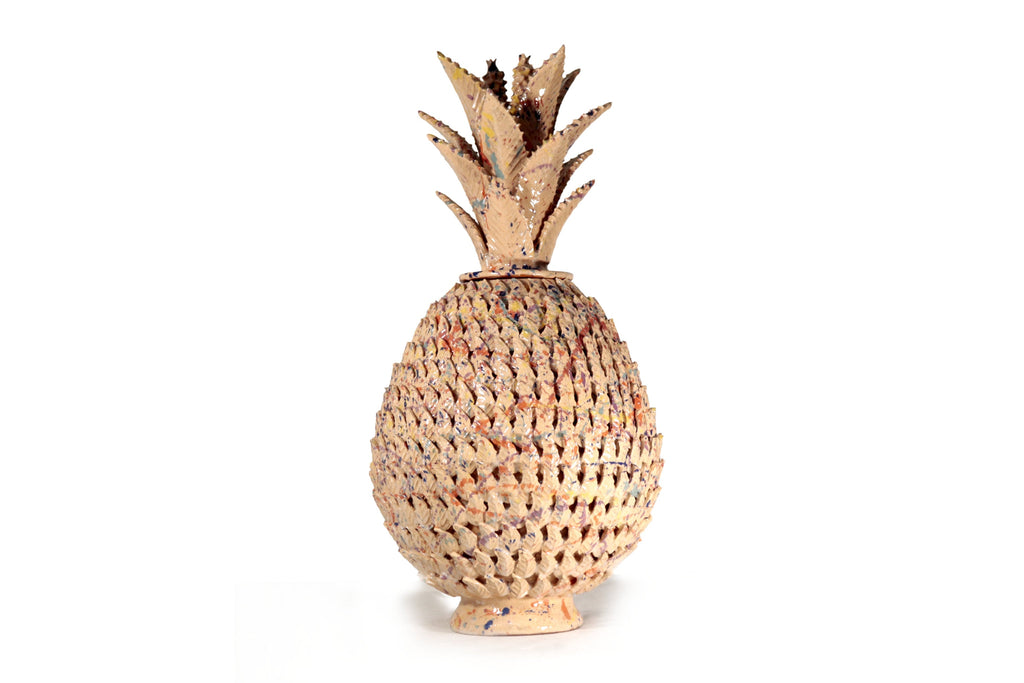 Michoacán Clay Pineapple - 26 in. - -Splashed Juan Gtz